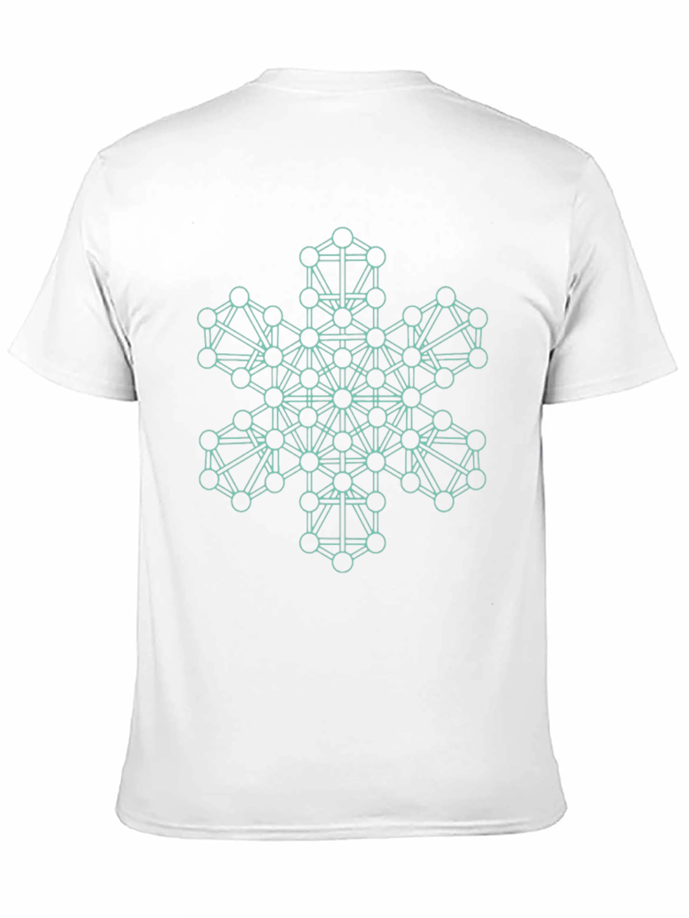 Geometric Snowflake Graphic Tee - Stylish Black T-Shirt