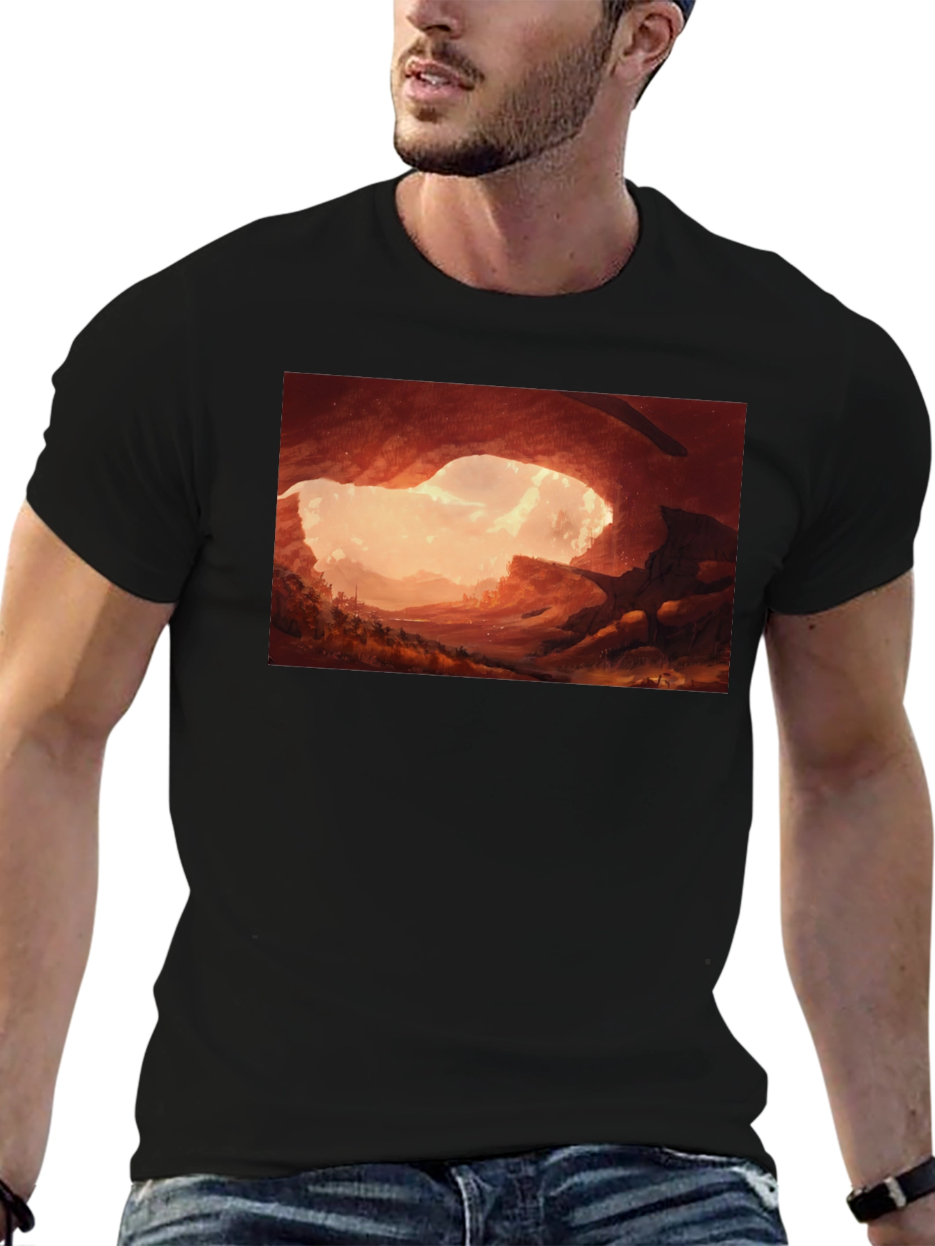 Cave Entrance Graphic Tee - Stylish Comfort