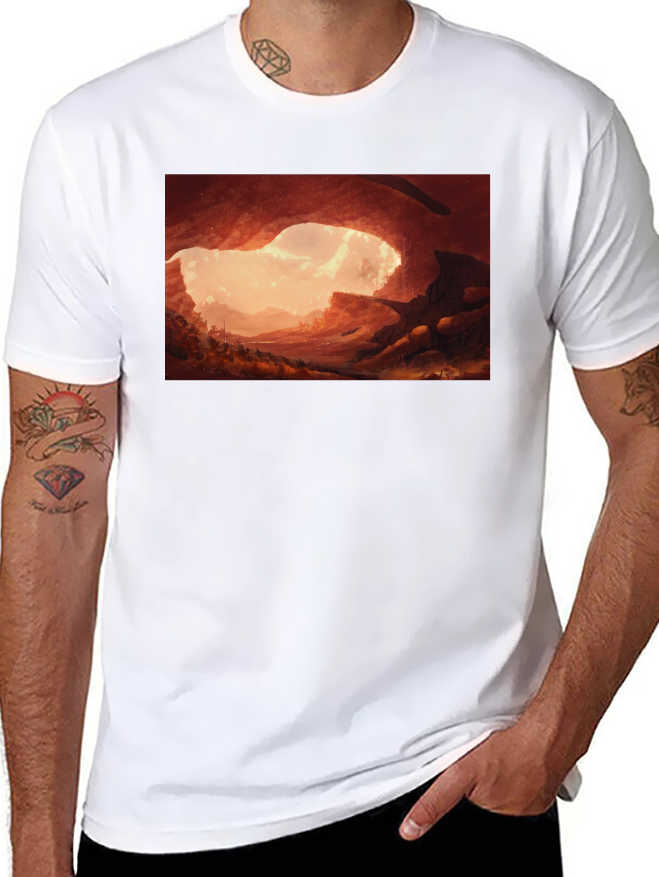 Cave Entrance Graphic Tee - Stylish Comfort