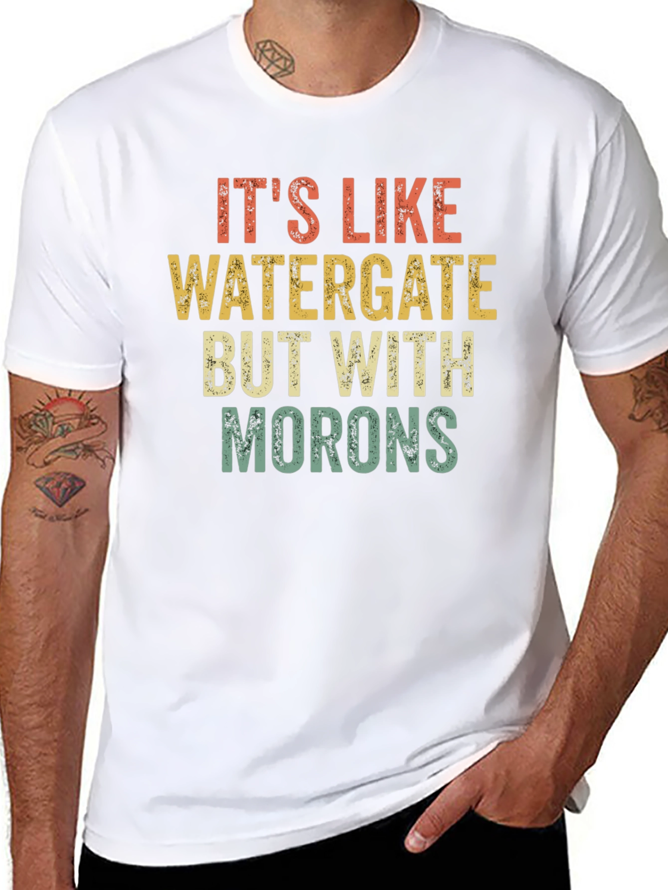 Its Like Watergate But with Morons Black T-Shirt