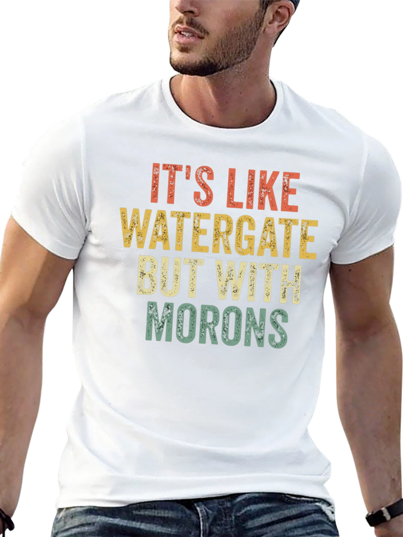 Its Like Watergate But with Morons Black T-Shirt