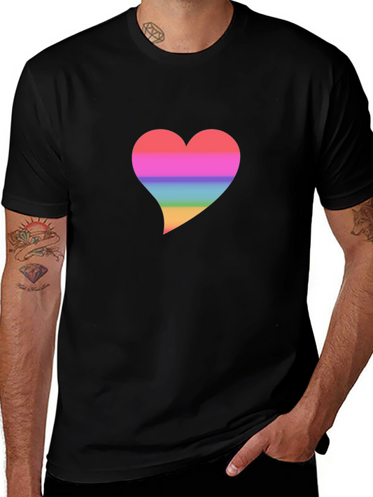 Rainbow Heart Graphic T-Shirt