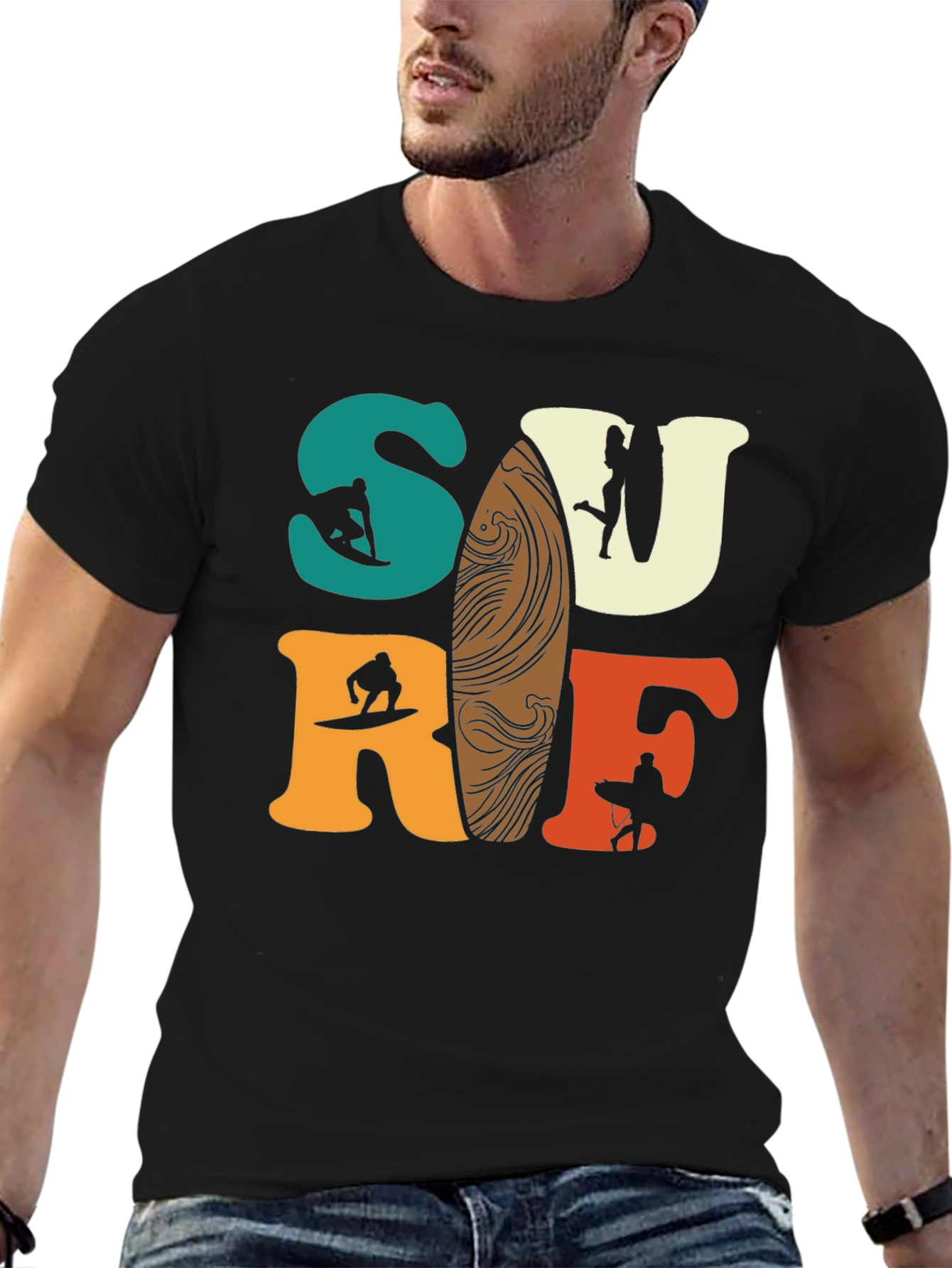 Surf T-Shirt - Retro Style Graphic Tee