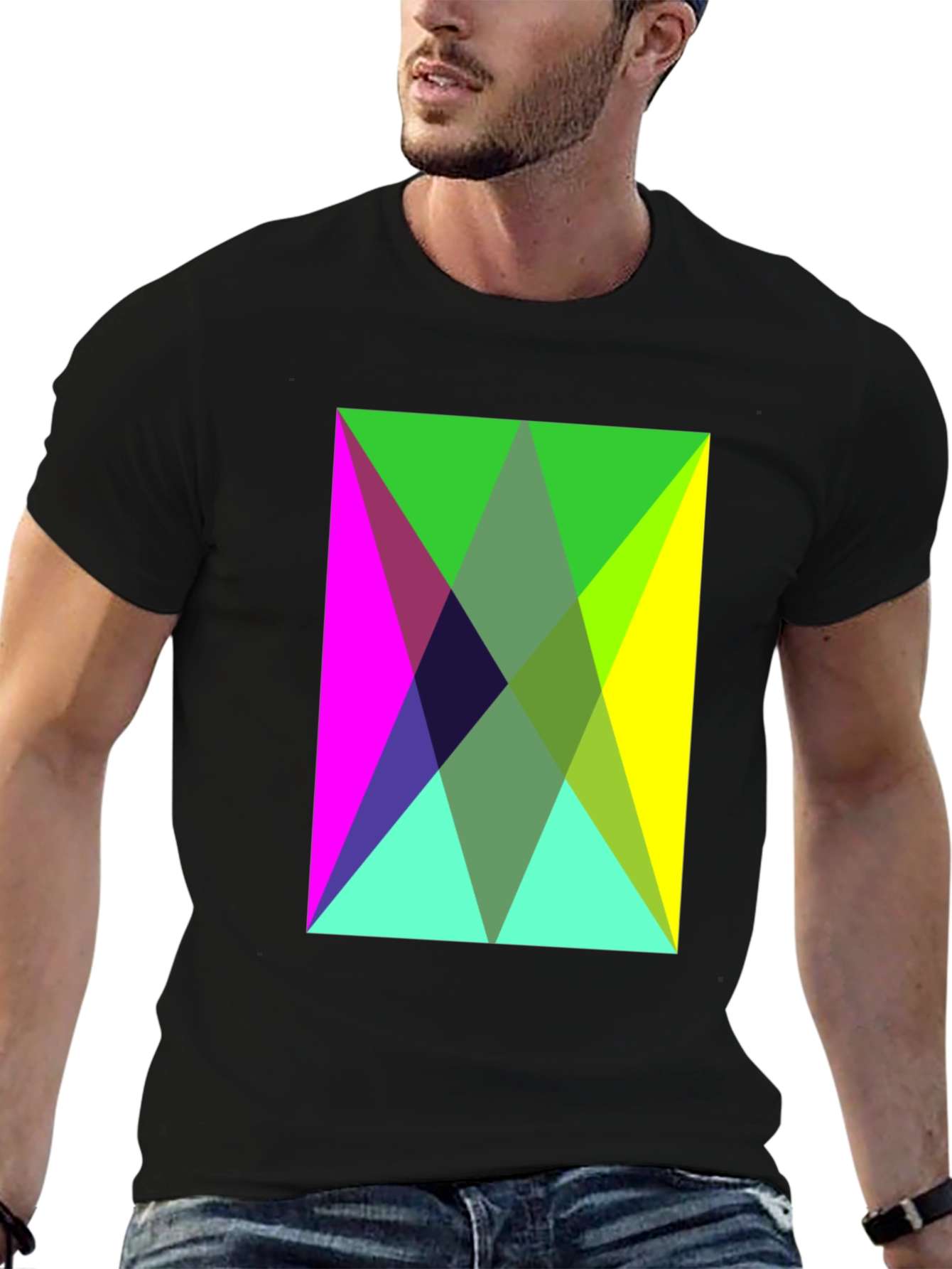 Geometric Triangle Pattern T-Shirt