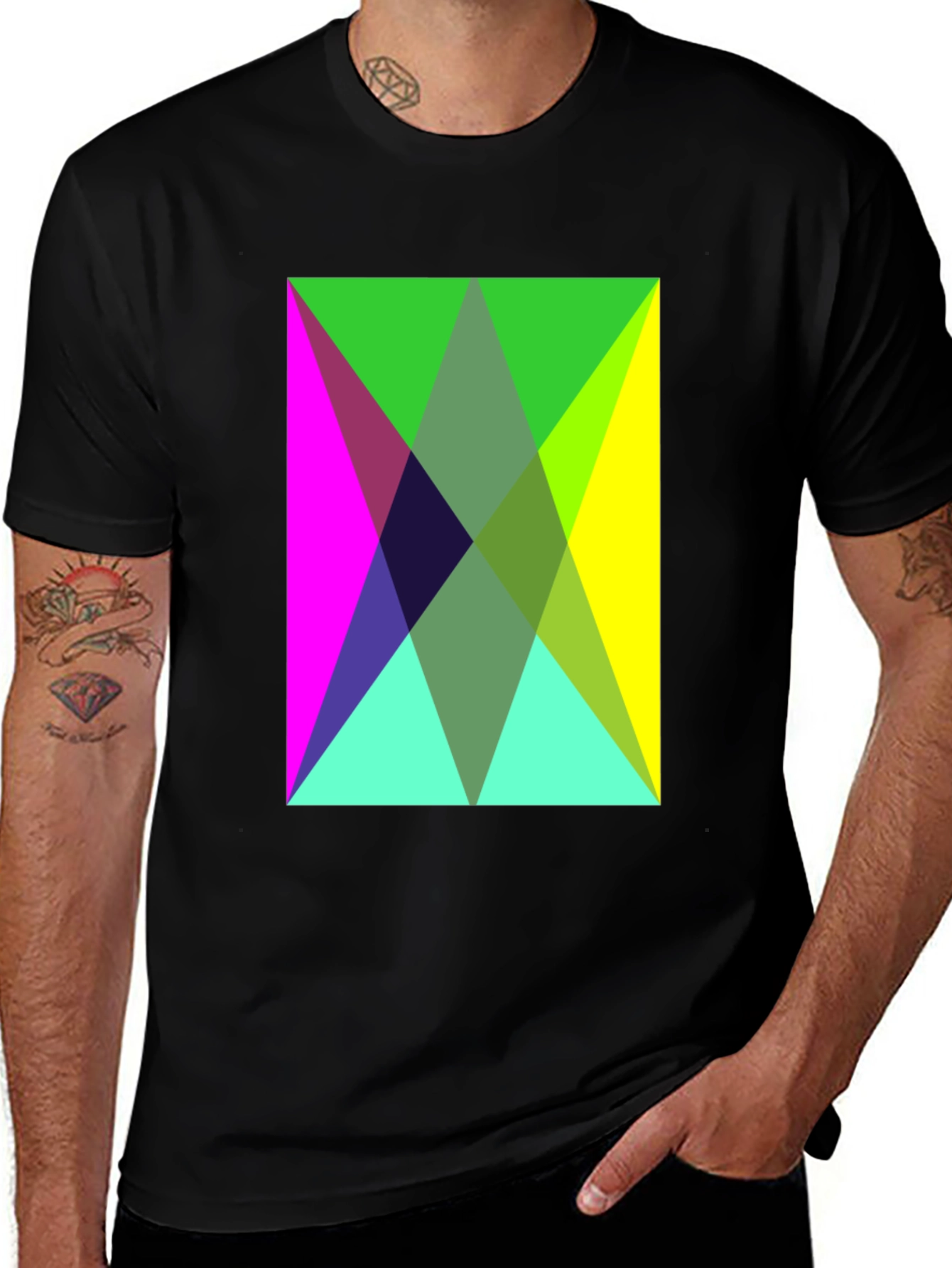 Geometric Triangle Pattern T-Shirt