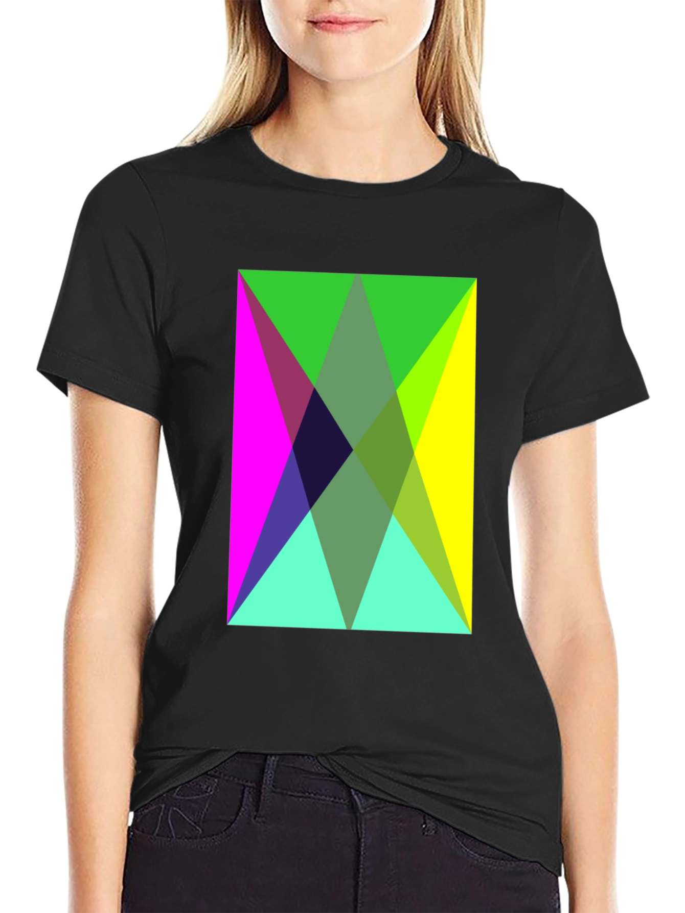 Geometric Triangle Pattern T-Shirt