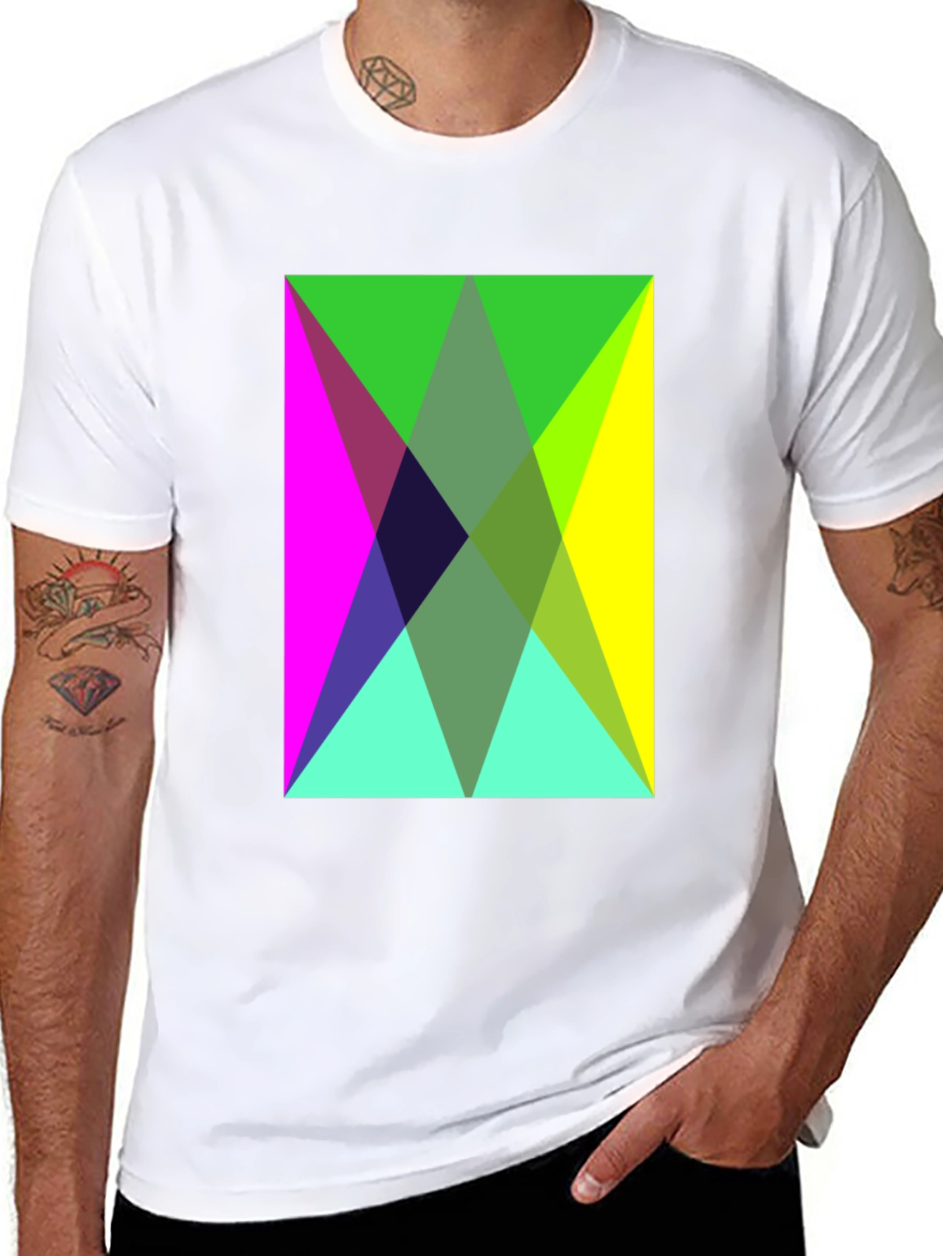 Geometric Triangle Pattern T-Shirt
