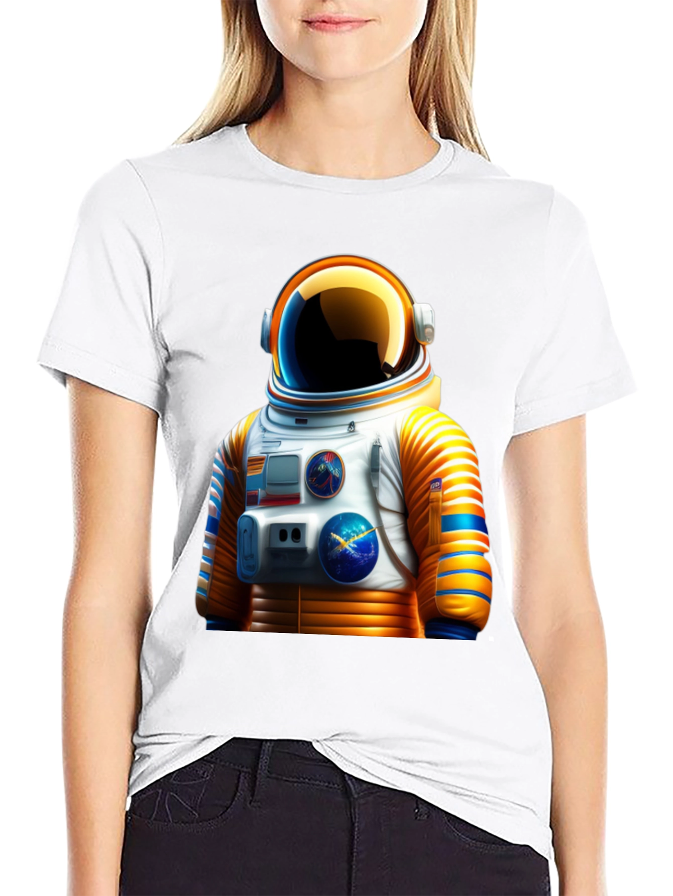 Astronaut Suit Graphic T-Shirt - Space Explorer Tee