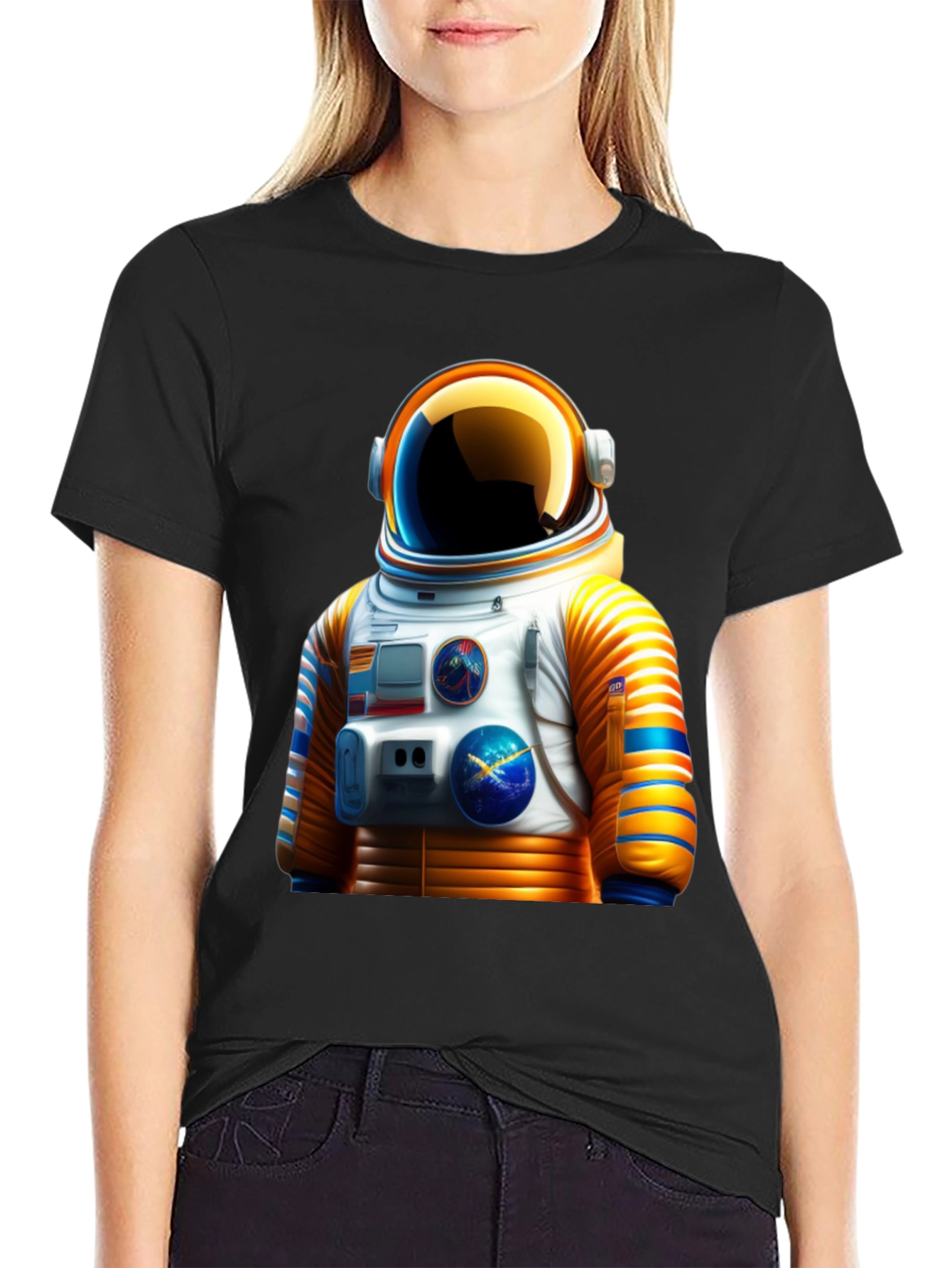 Astronaut Suit Graphic T-Shirt - Space Explorer Tee