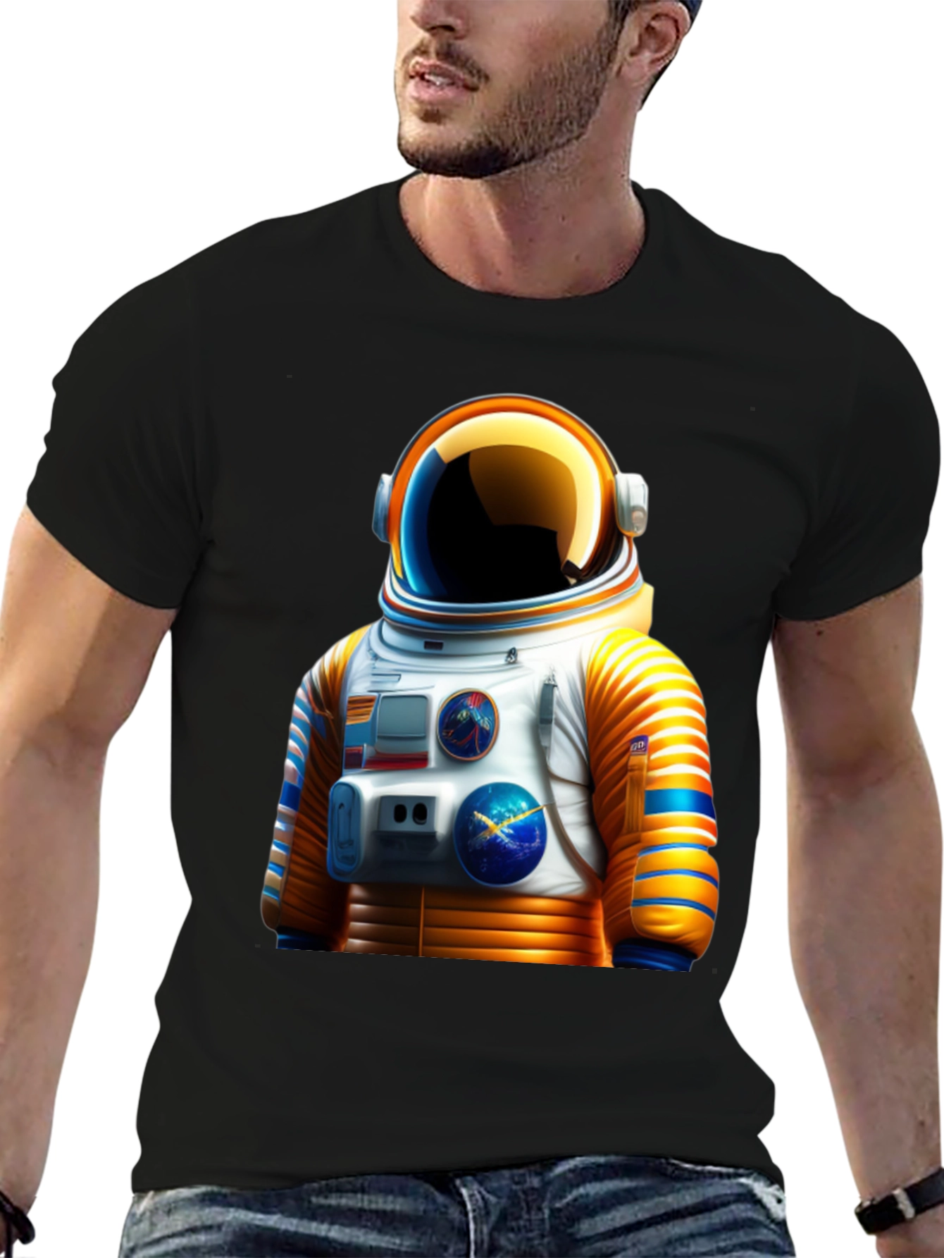 Astronaut Suit Graphic T-Shirt - Space Explorer Tee