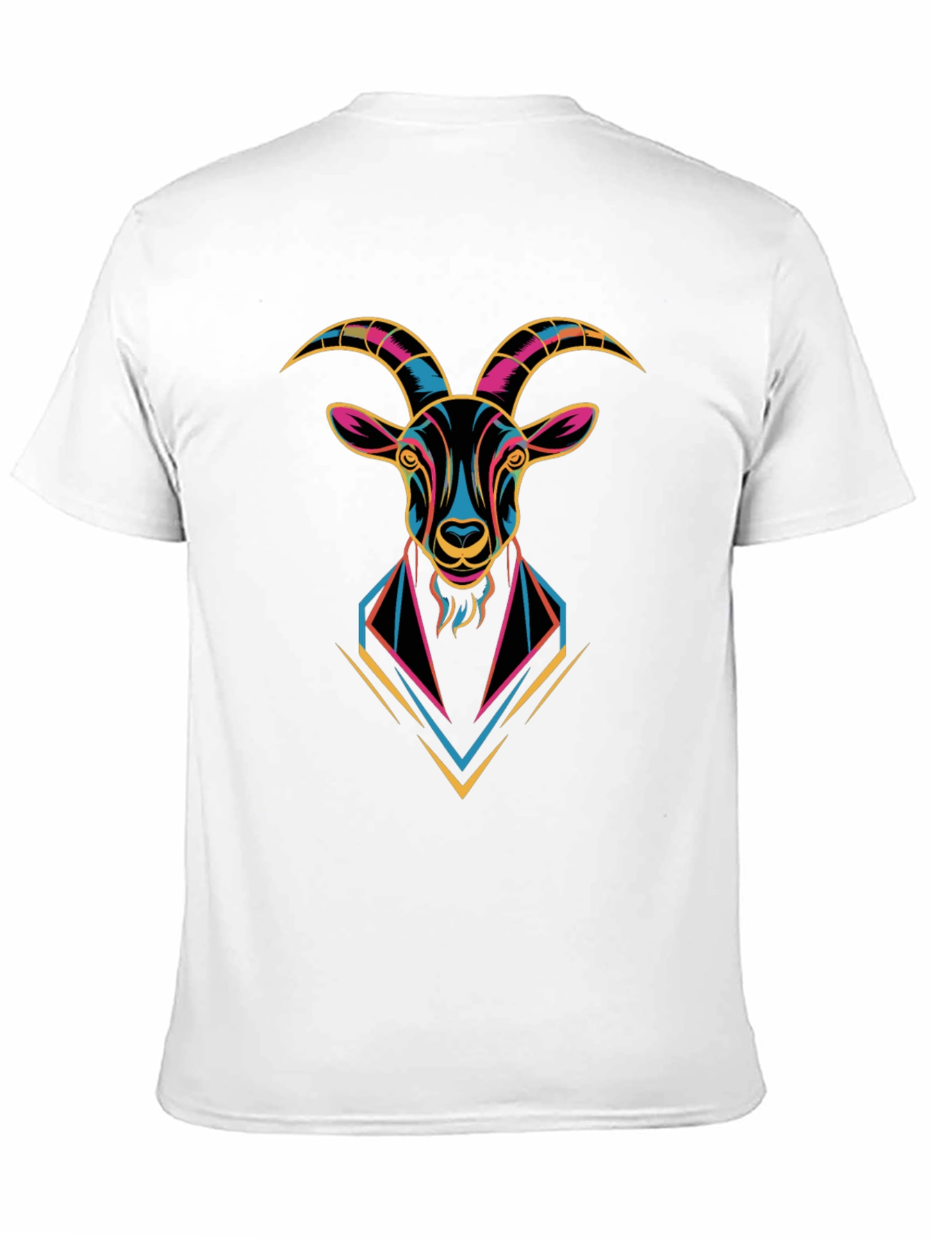 Goat Head Graphic Print Crew Neck T-Shirt