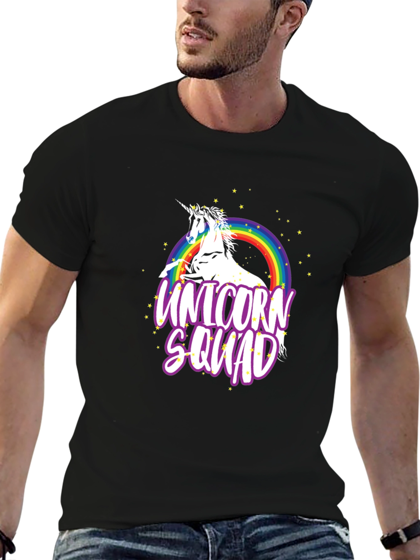 Unicorn Squad Black Graphic T-Shirt