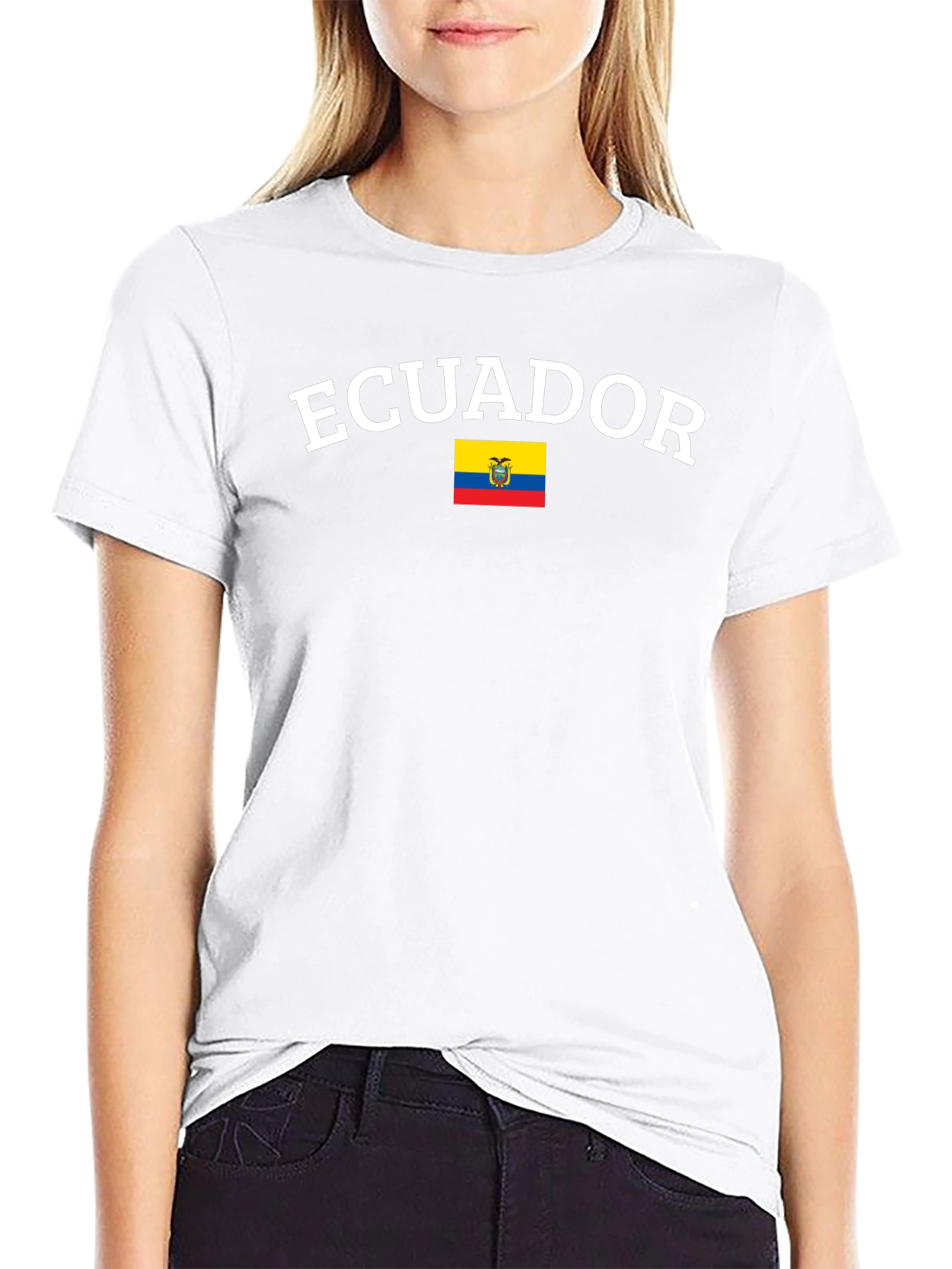 Ecuador Flag Graphic T-Shirt - Black
