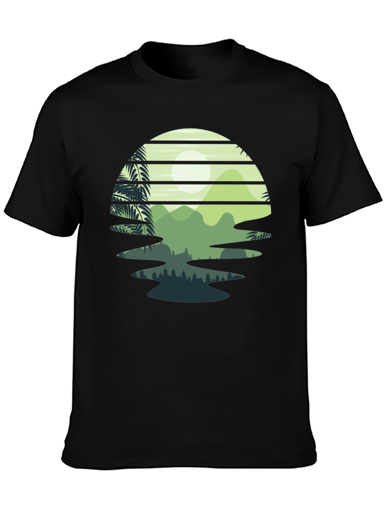 Retro Sunset Landscape Graphic Tee