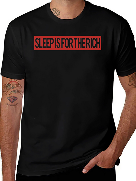 Sleep Is For The Rich Black Graphic Tee