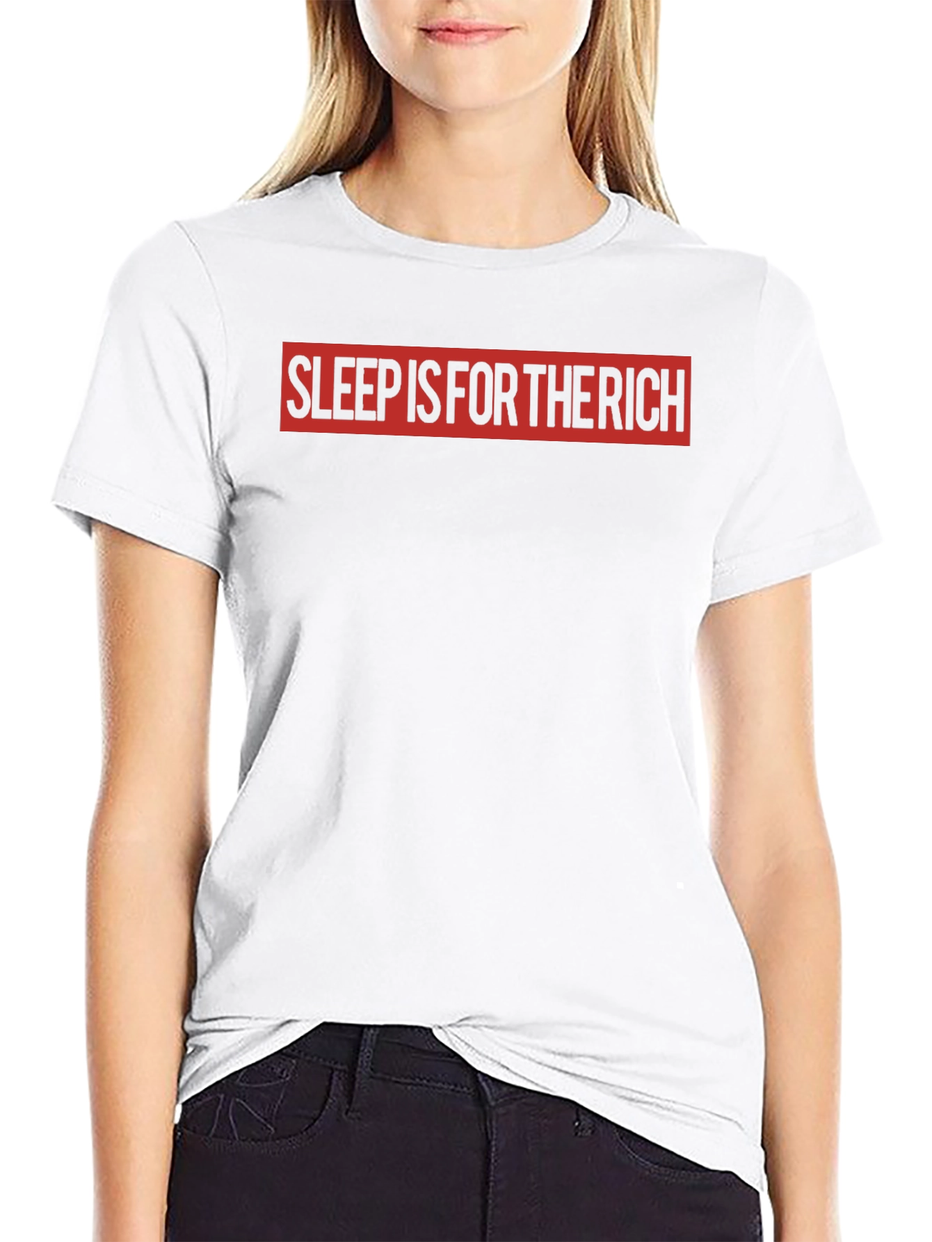 Sleep Is For The Rich Black Graphic Tee