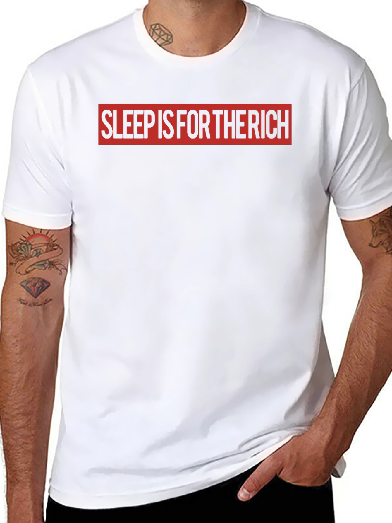 Sleep Is For The Rich Black Graphic Tee