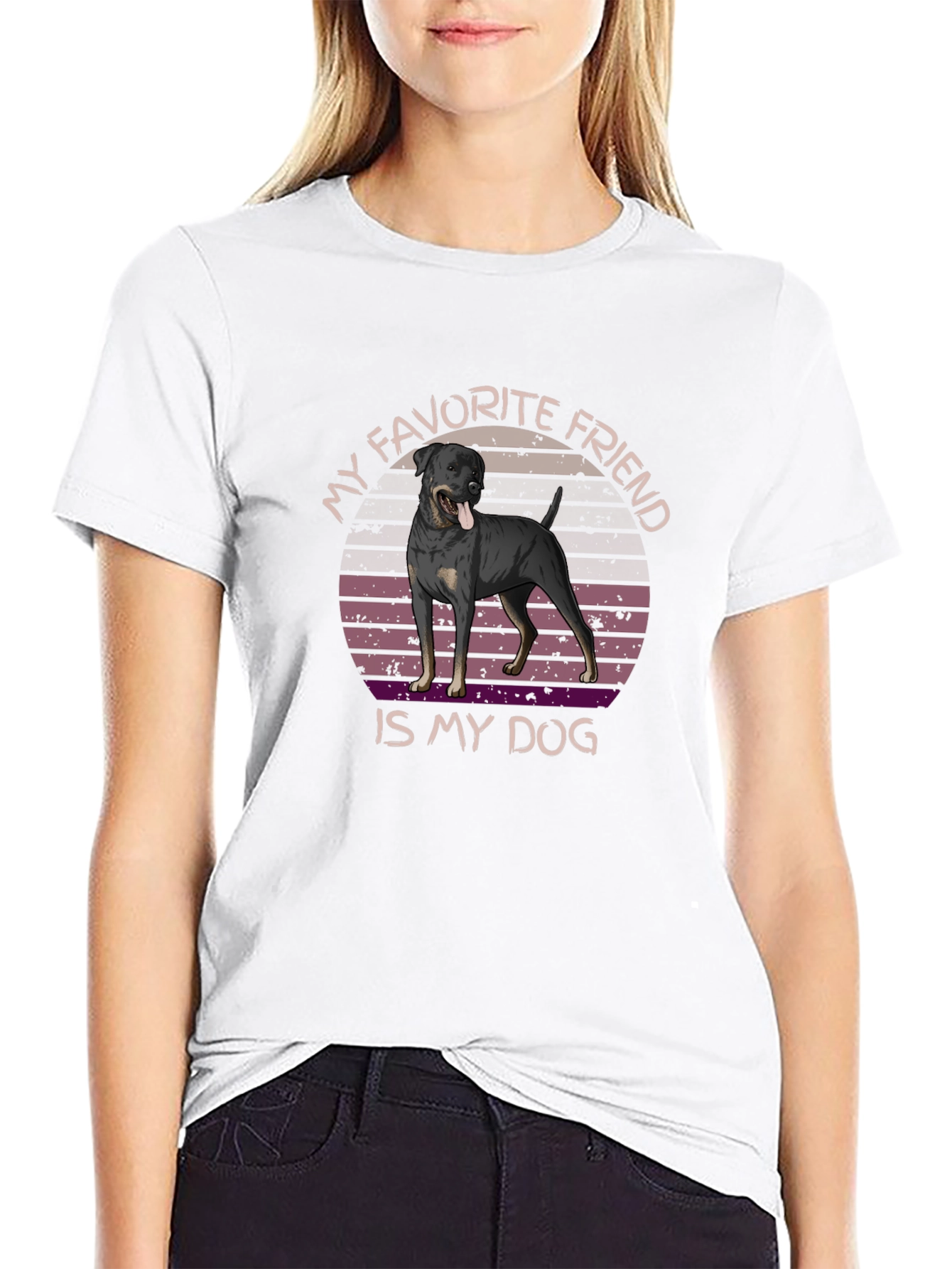 My Favorite Friend Dog Graphic T-Shirt