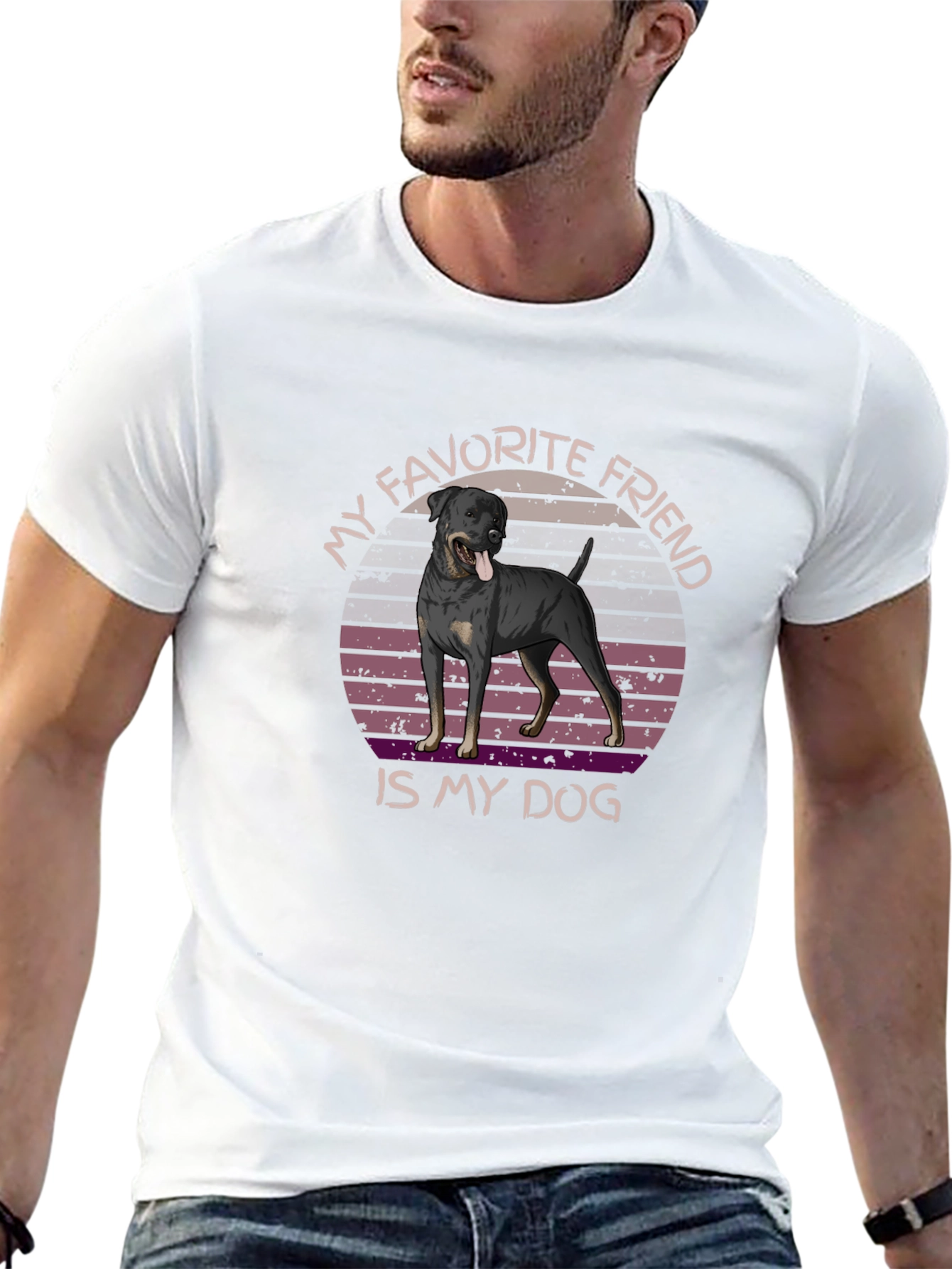 My Favorite Friend Dog Graphic T-Shirt