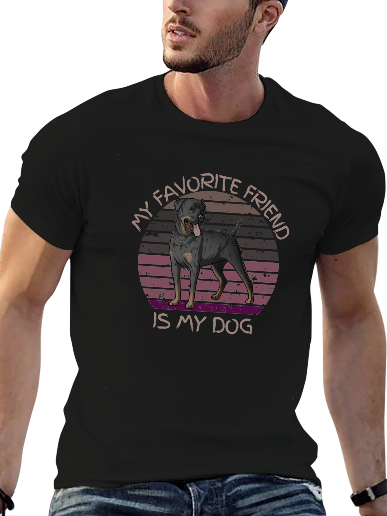 My Favorite Friend Dog Graphic T-Shirt