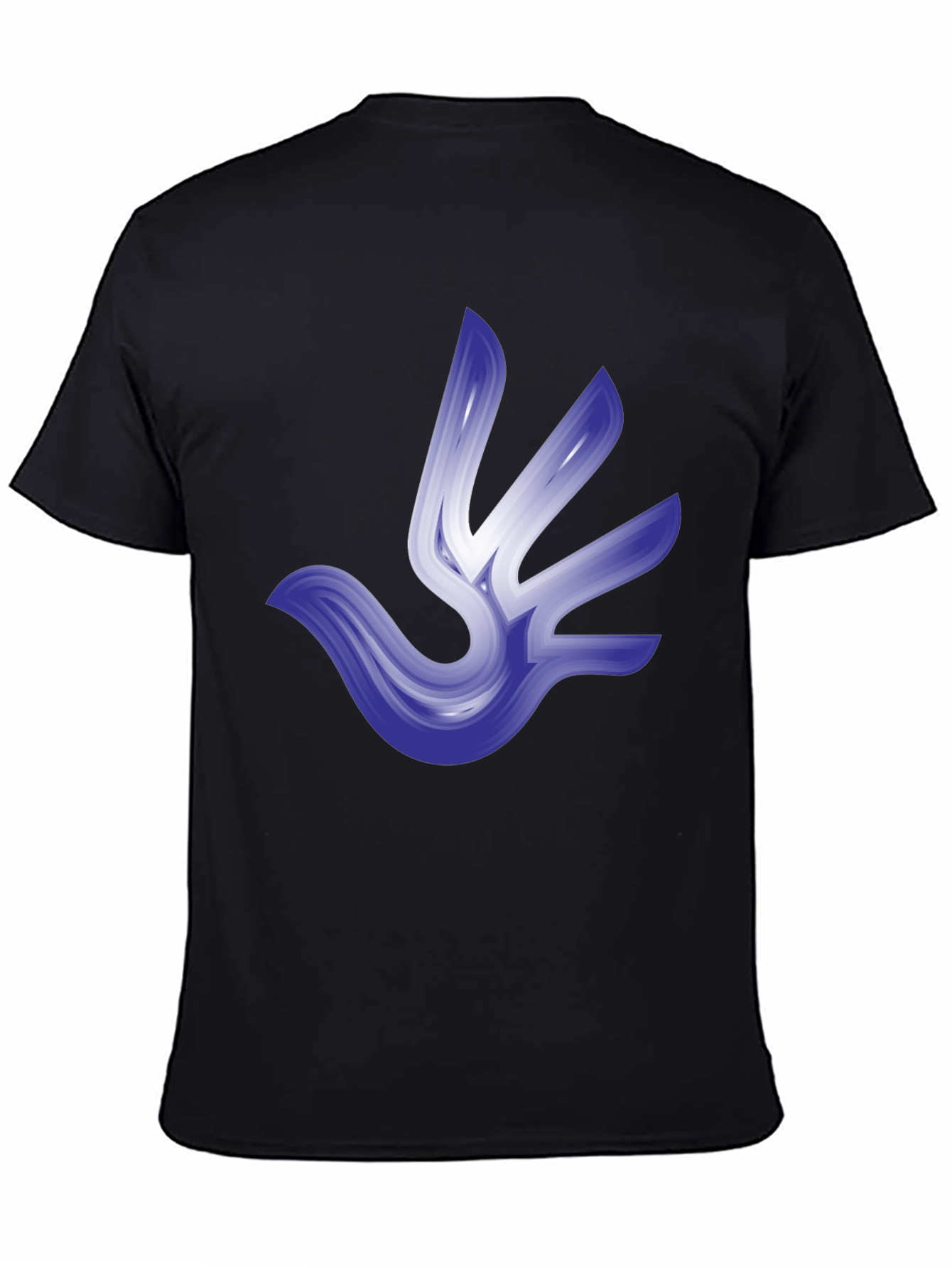Abstract Bird Graphic T-Shirt - Stylish Black Tee