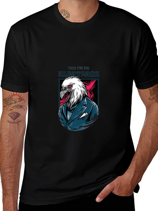 Eagle Suit Graphic Print Tee - Cool Menswear