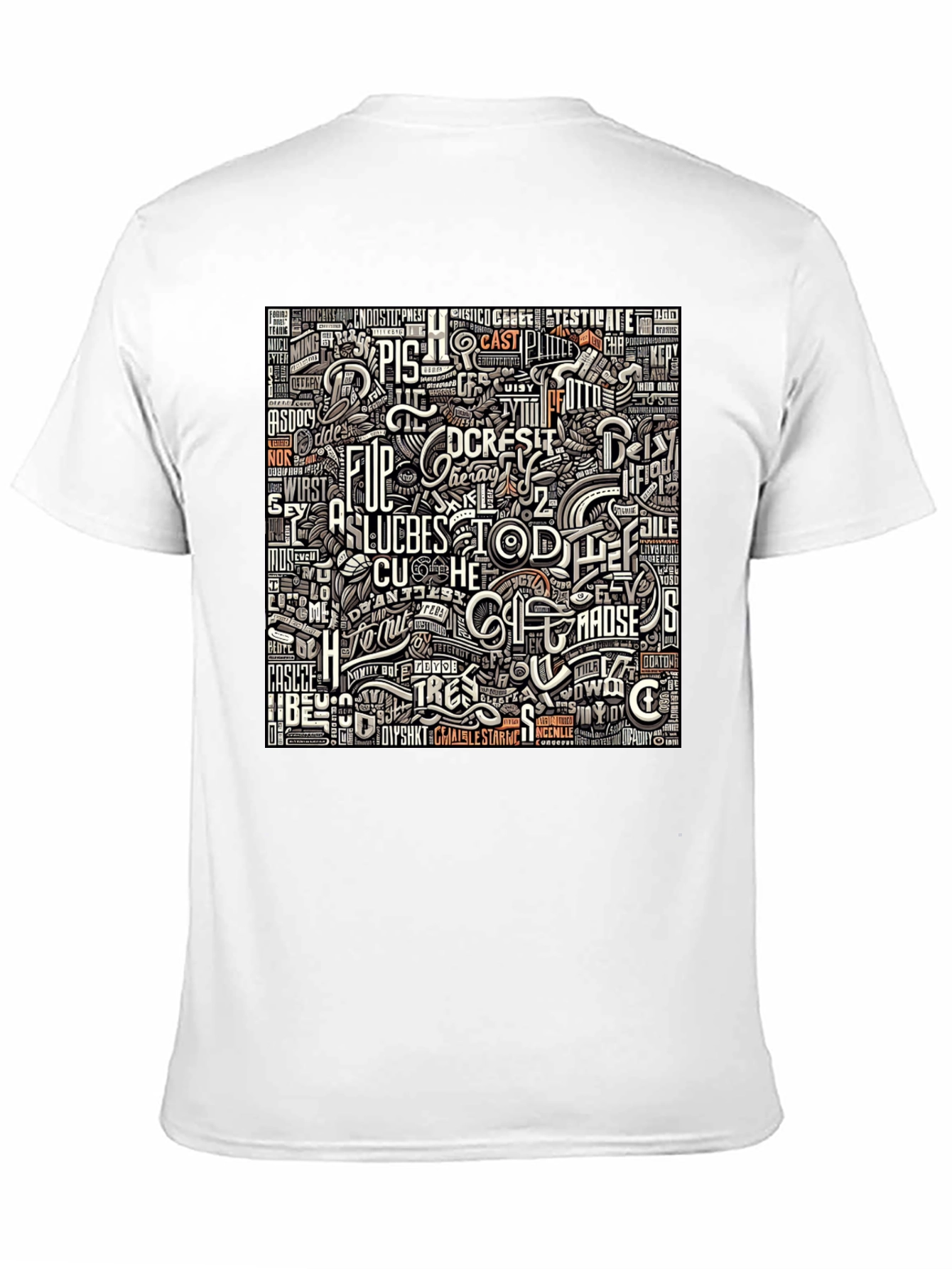 Abstract Typography Graphic Print T-Shirt