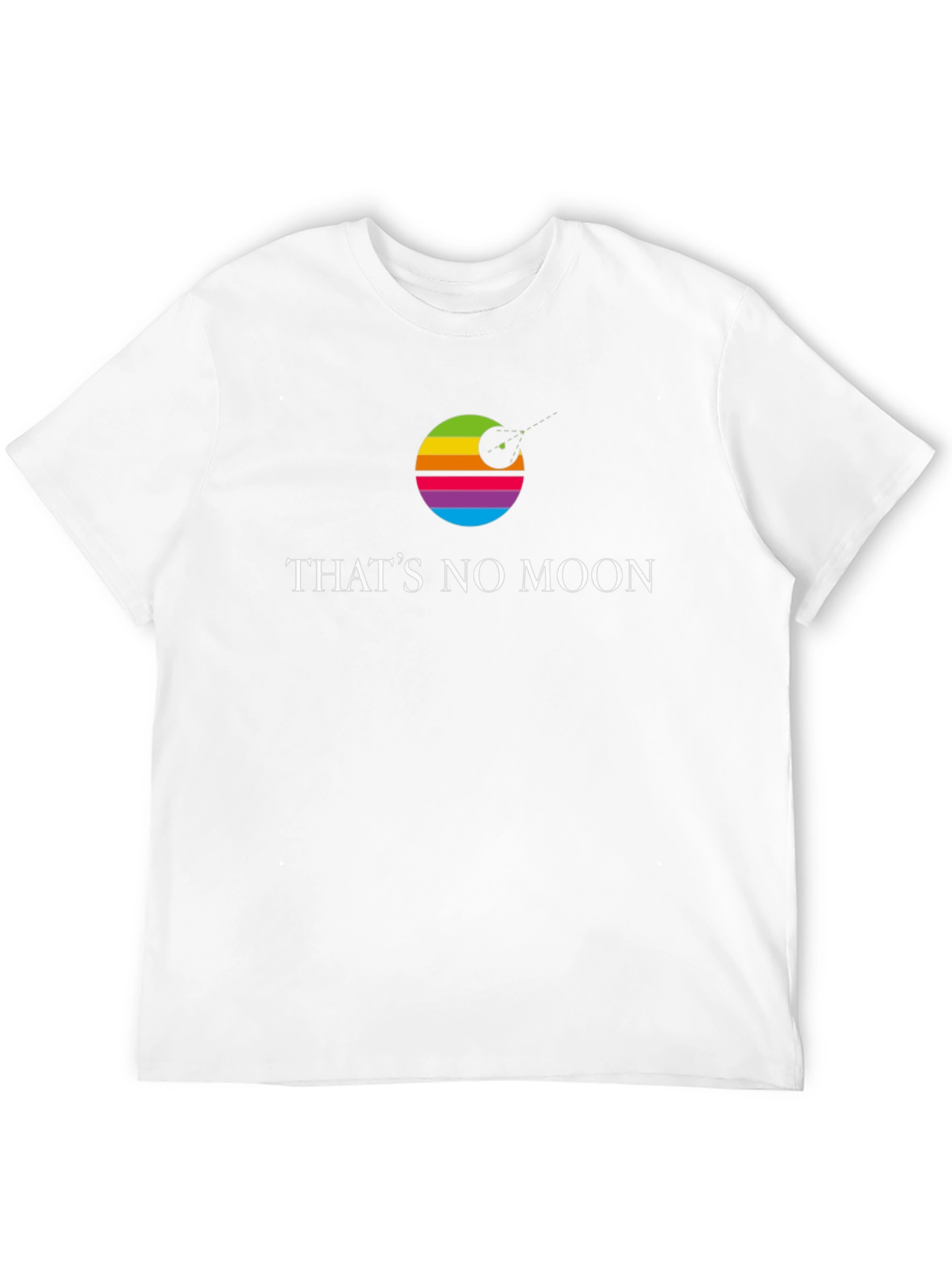 Thats No Moon Star Wars Rainbow Graphic T-Shirt