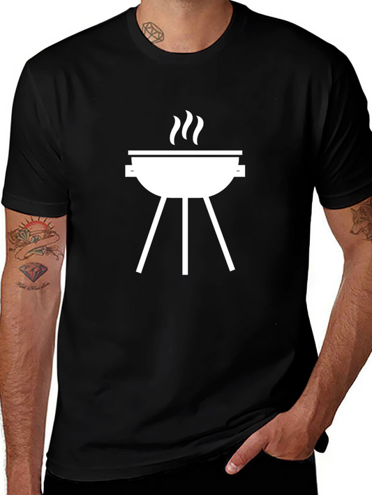 BBQ Grill T-Shirt - Black Graphic Tee