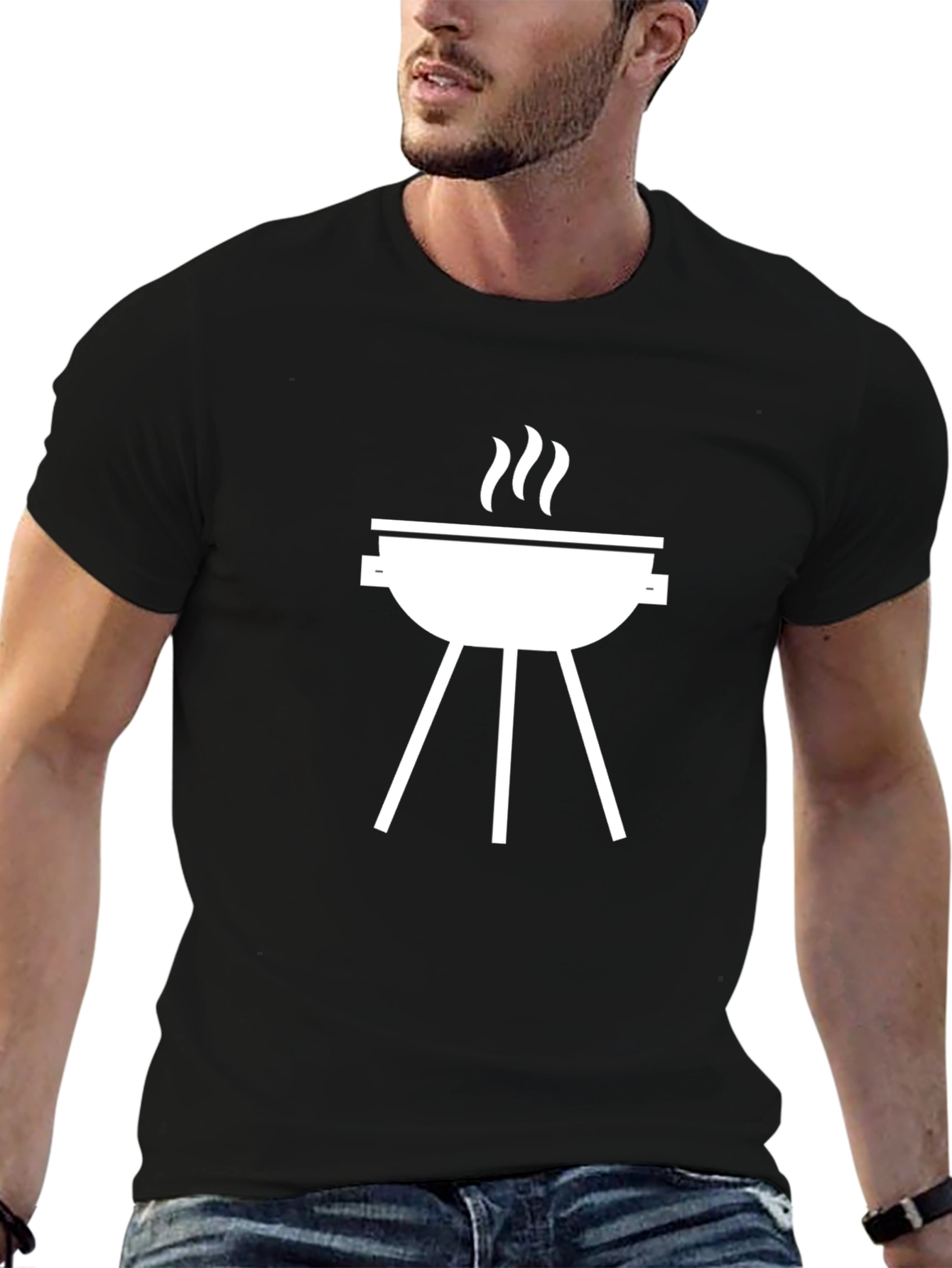 BBQ Grill T-Shirt - Black Graphic Tee