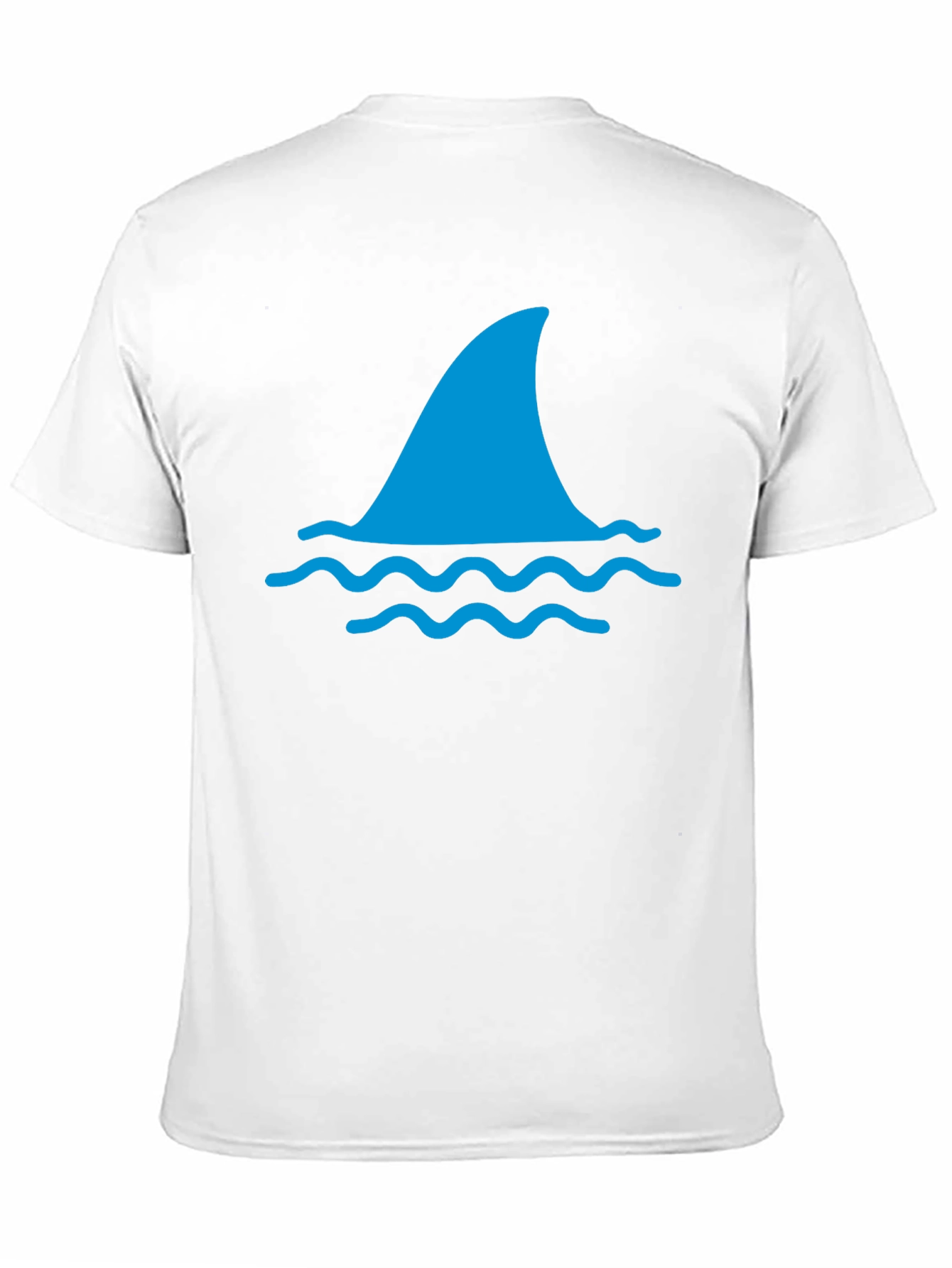 Shark Fin Graphic Tee - Black Cotton T-Shirt