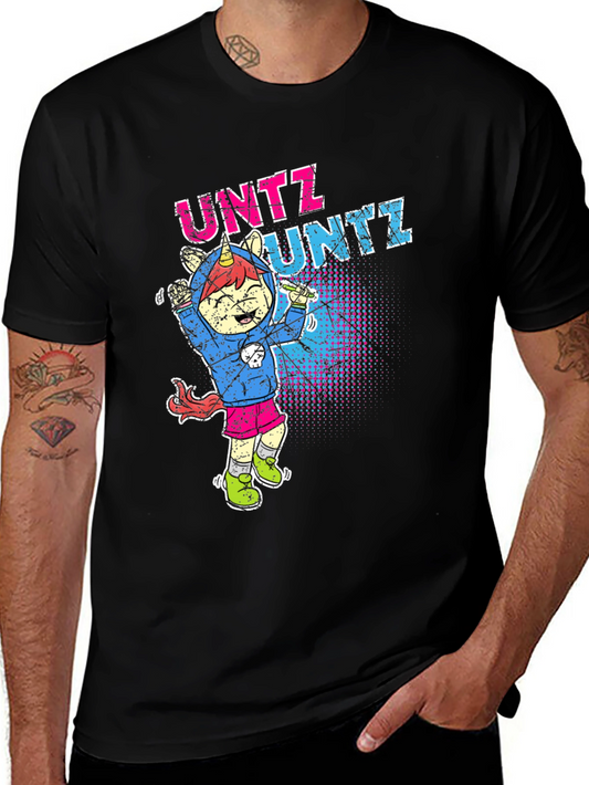 UNTZ Unicorn Graphic Tee - Black Cotton Blend