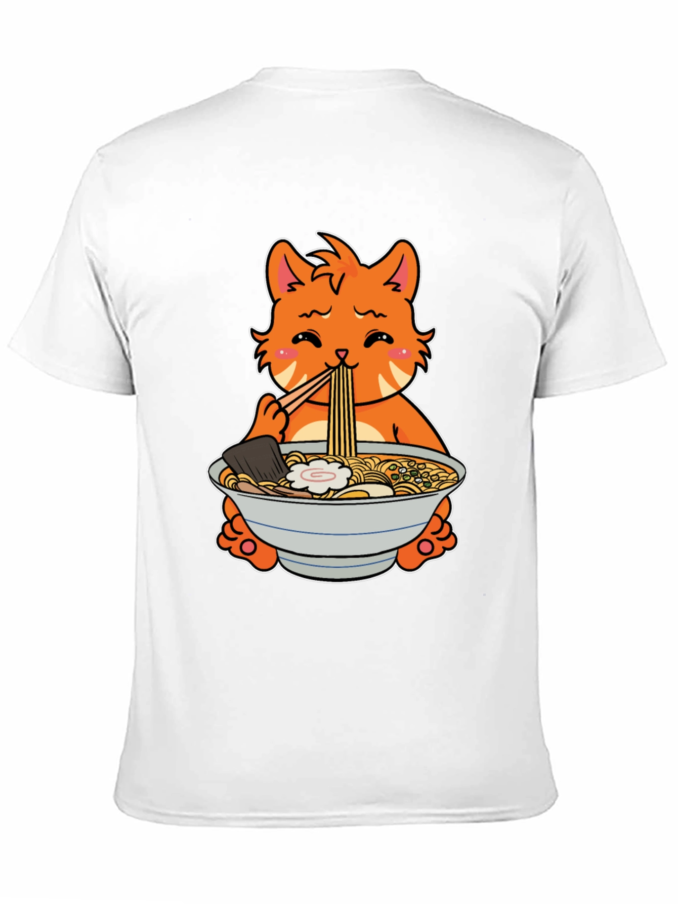Ramen Cat T-Shirt - Cute Anime Style