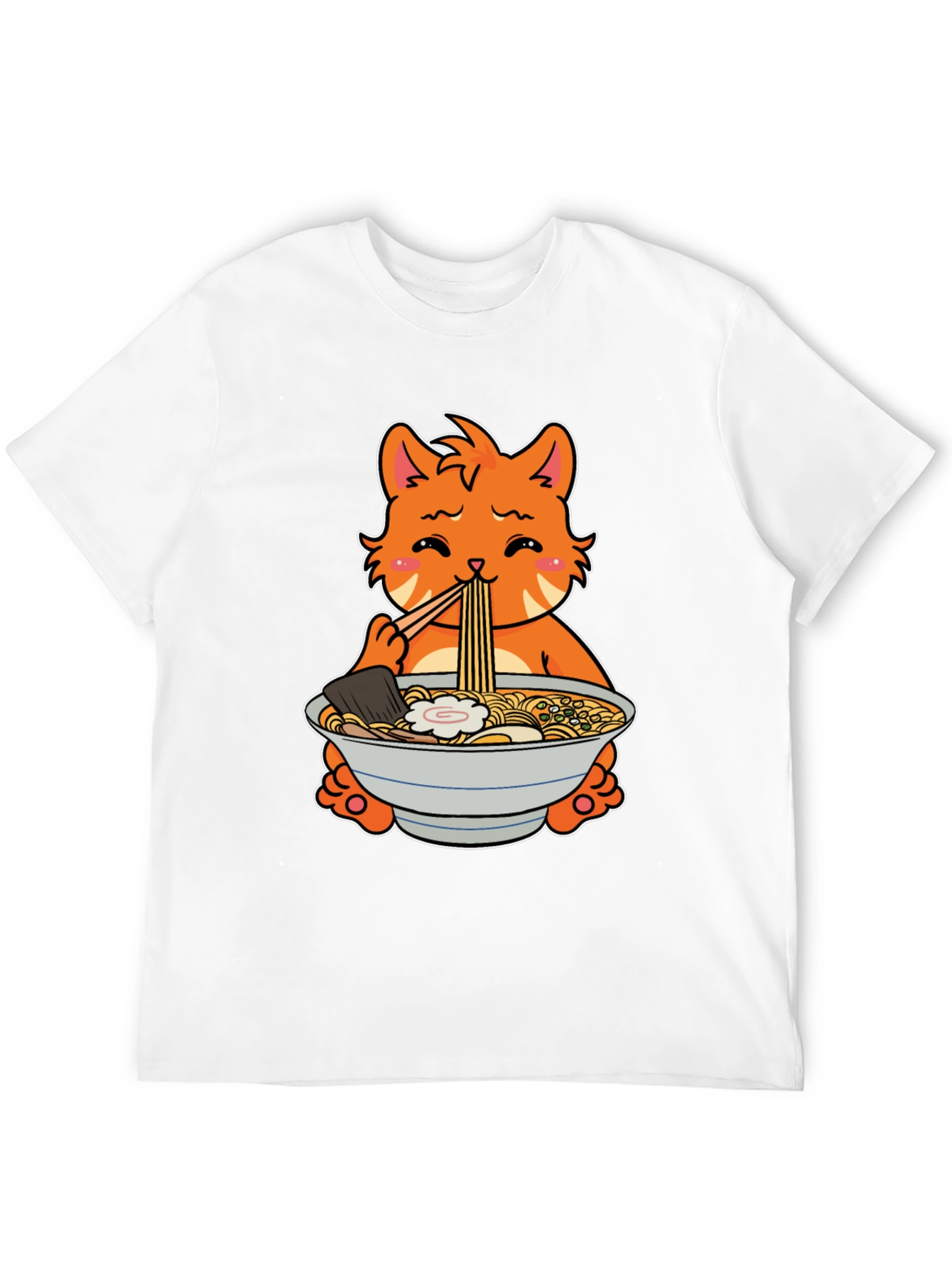 Ramen Cat T-Shirt - Cute Anime Style