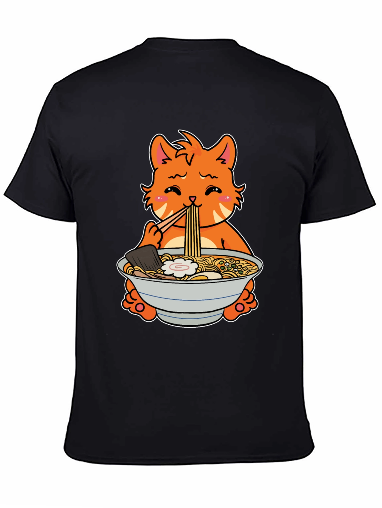 Ramen Cat T-Shirt - Cute Anime Style
