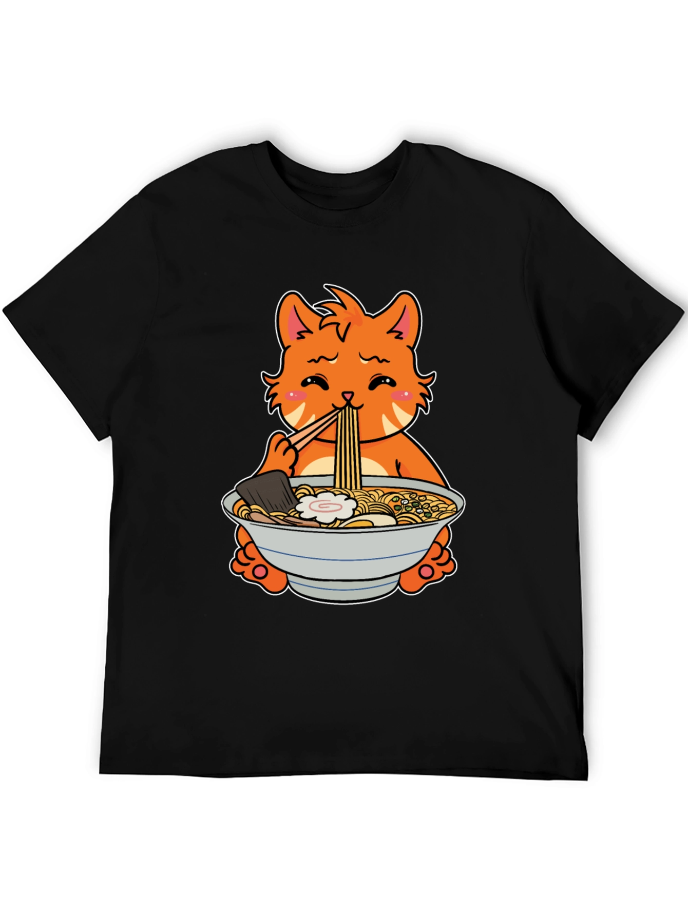Ramen Cat T-Shirt - Cute Anime Style