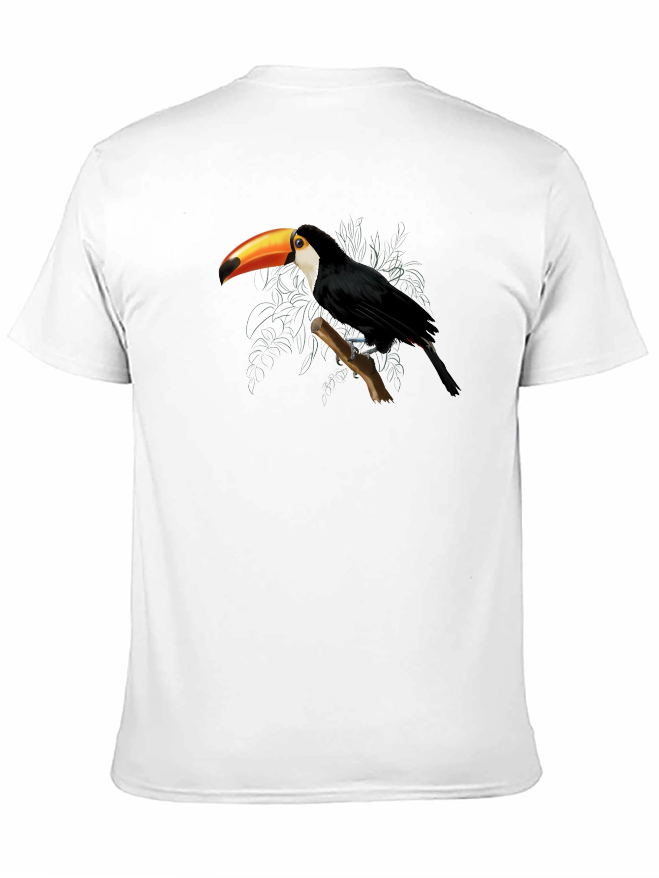Toucan Graphic Tee - Black Cotton Casual Shirt