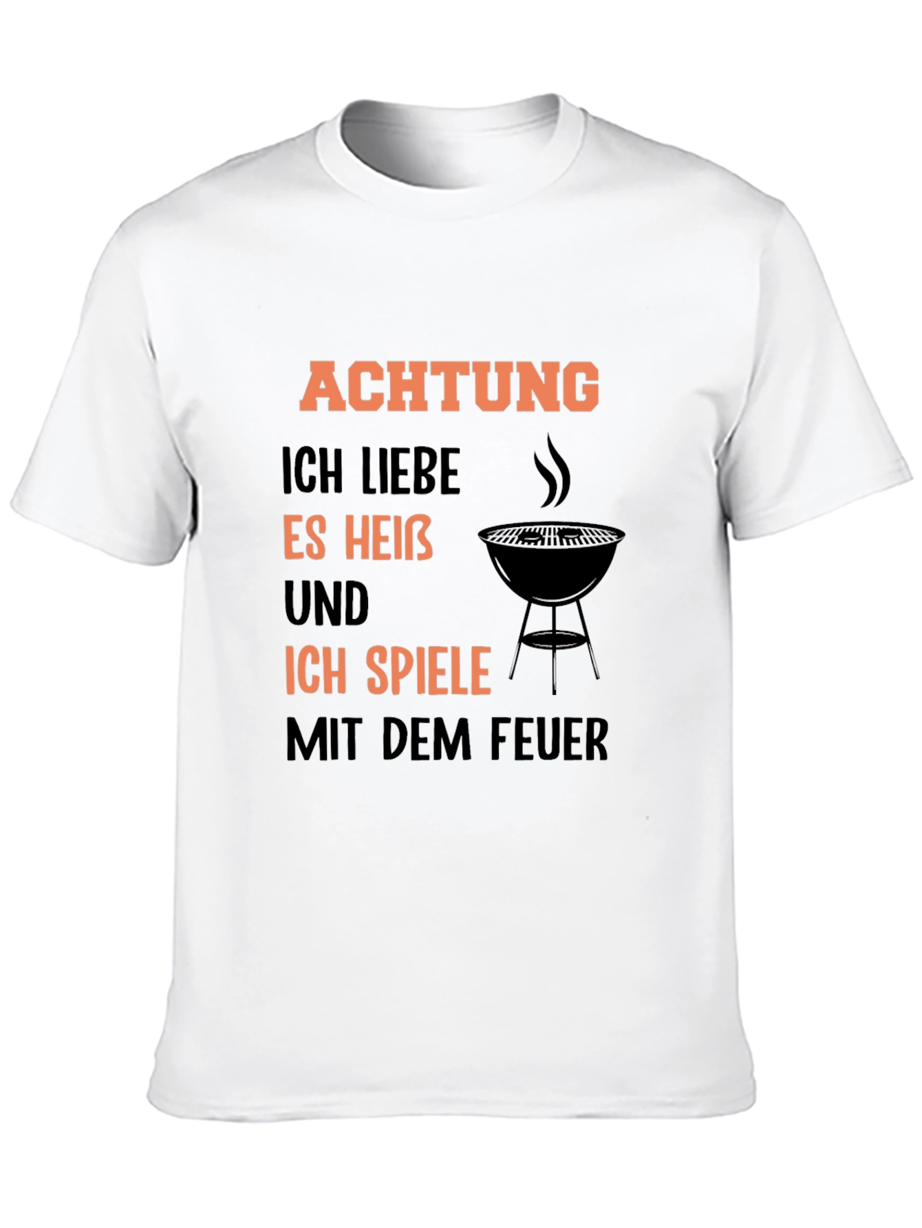 Achtung BBQ T-Shirt - I Love It Hot