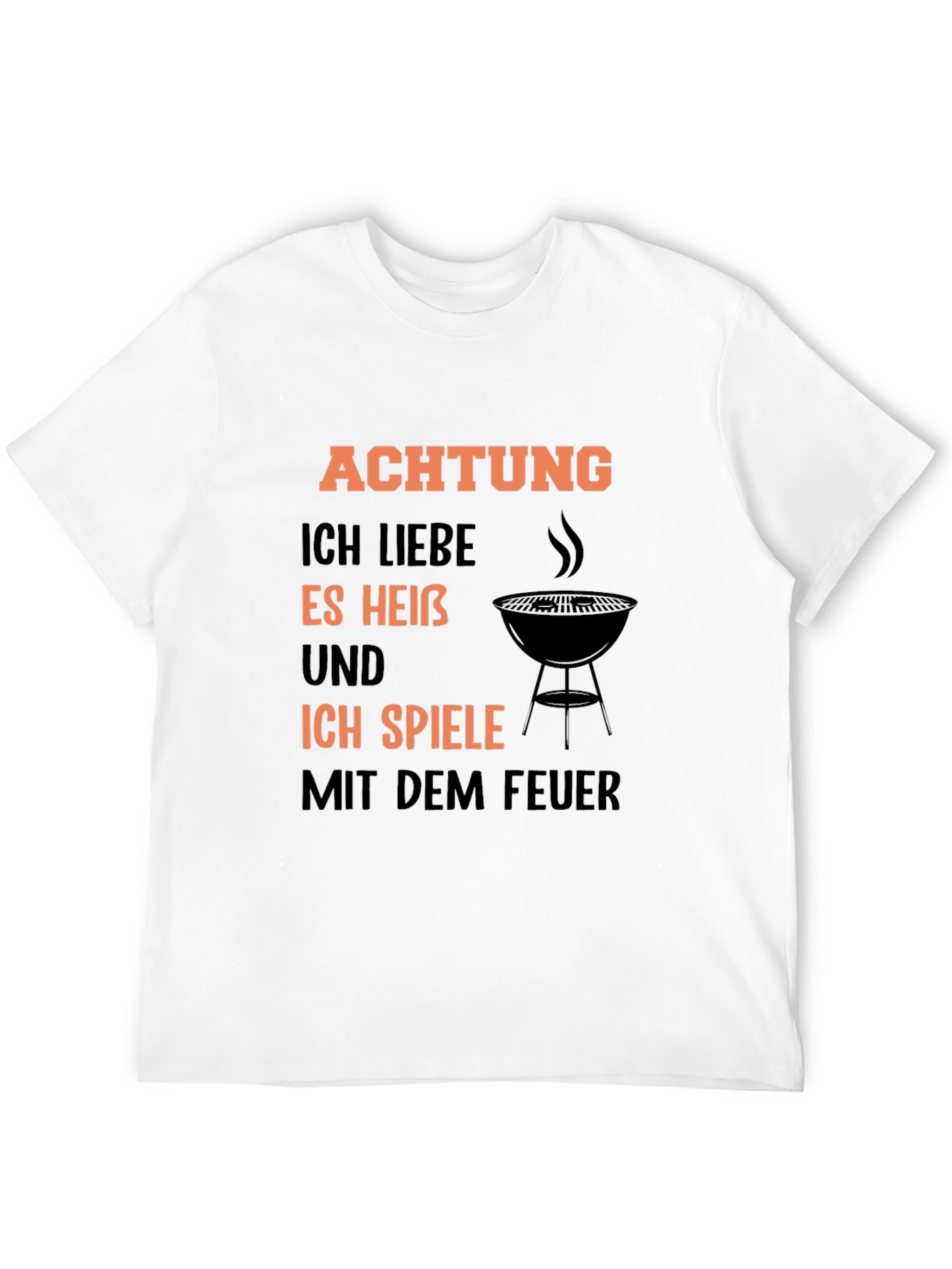 Achtung BBQ T-Shirt - I Love It Hot