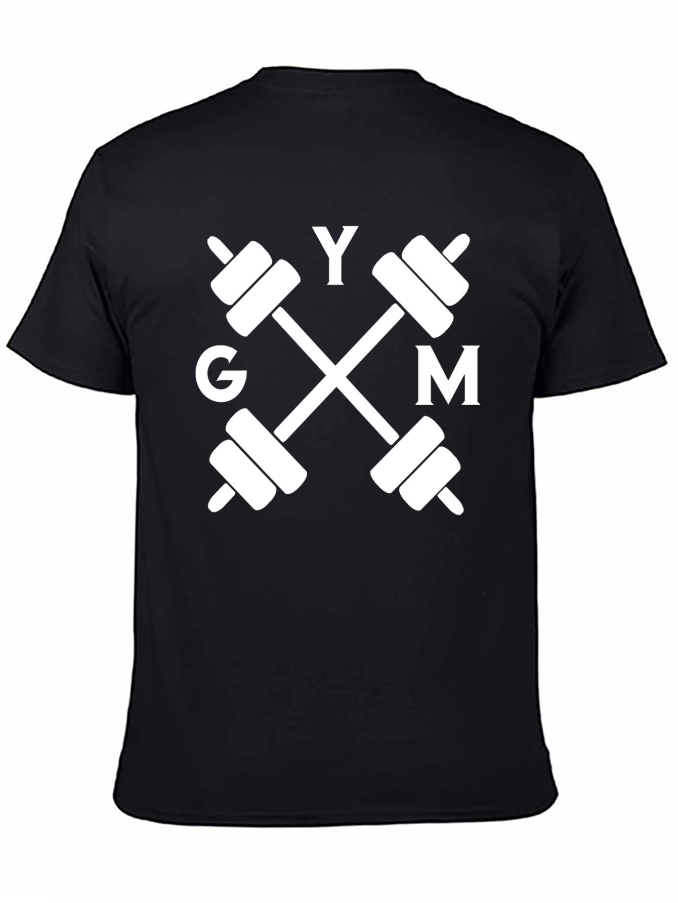 GYM Barbell Graphic Tee - Black