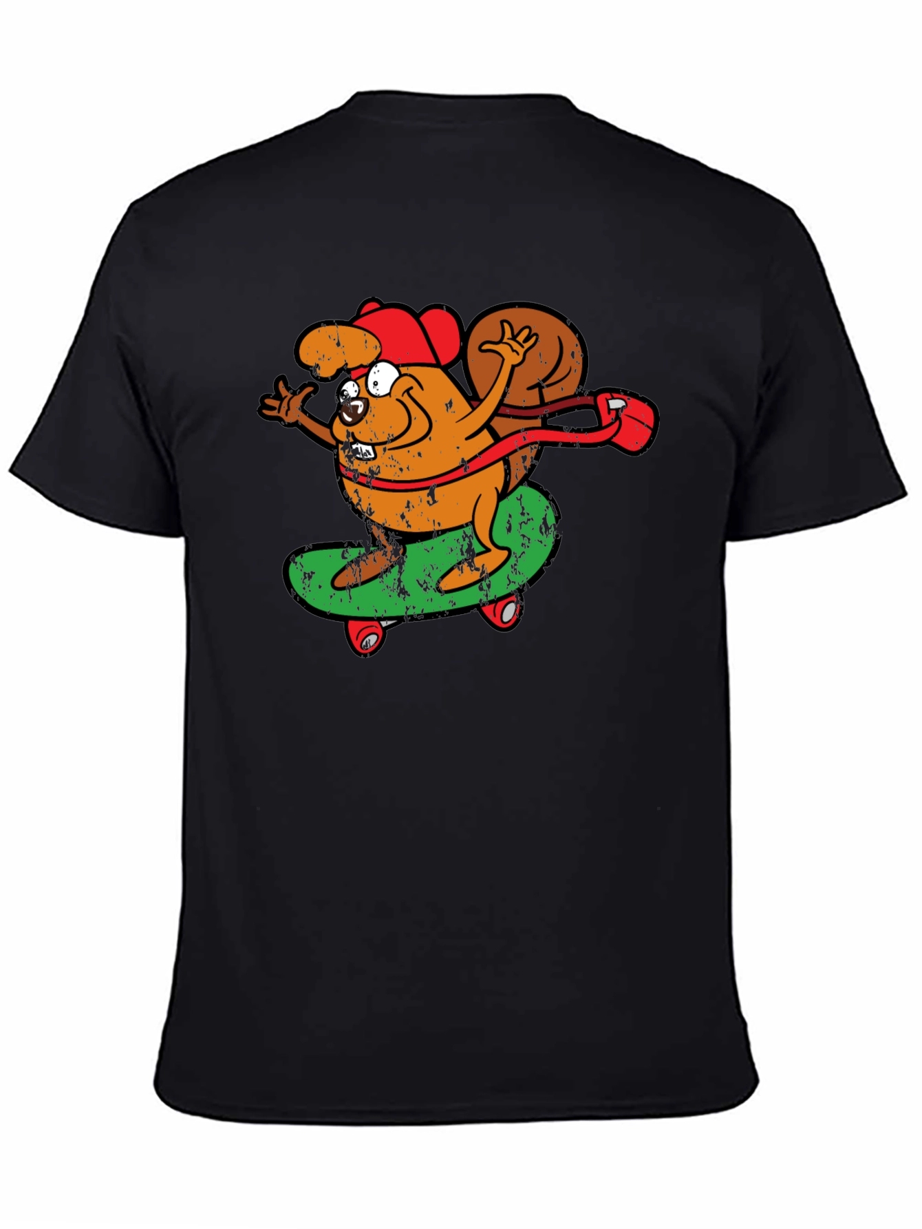Skateboarding Squirrel Graphic Tee - Cool & Fun!