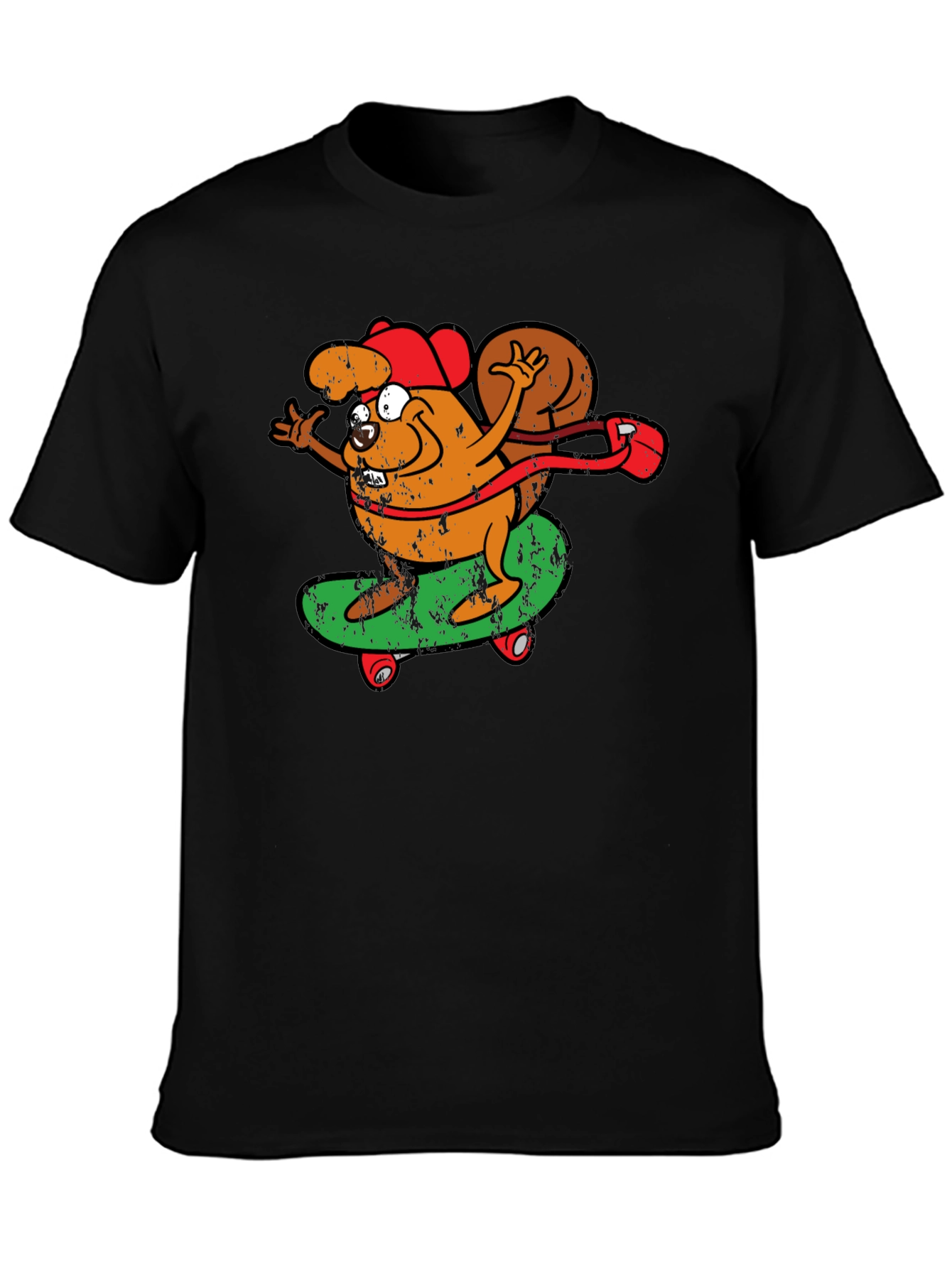 Skateboarding Squirrel Graphic Tee - Cool & Fun!