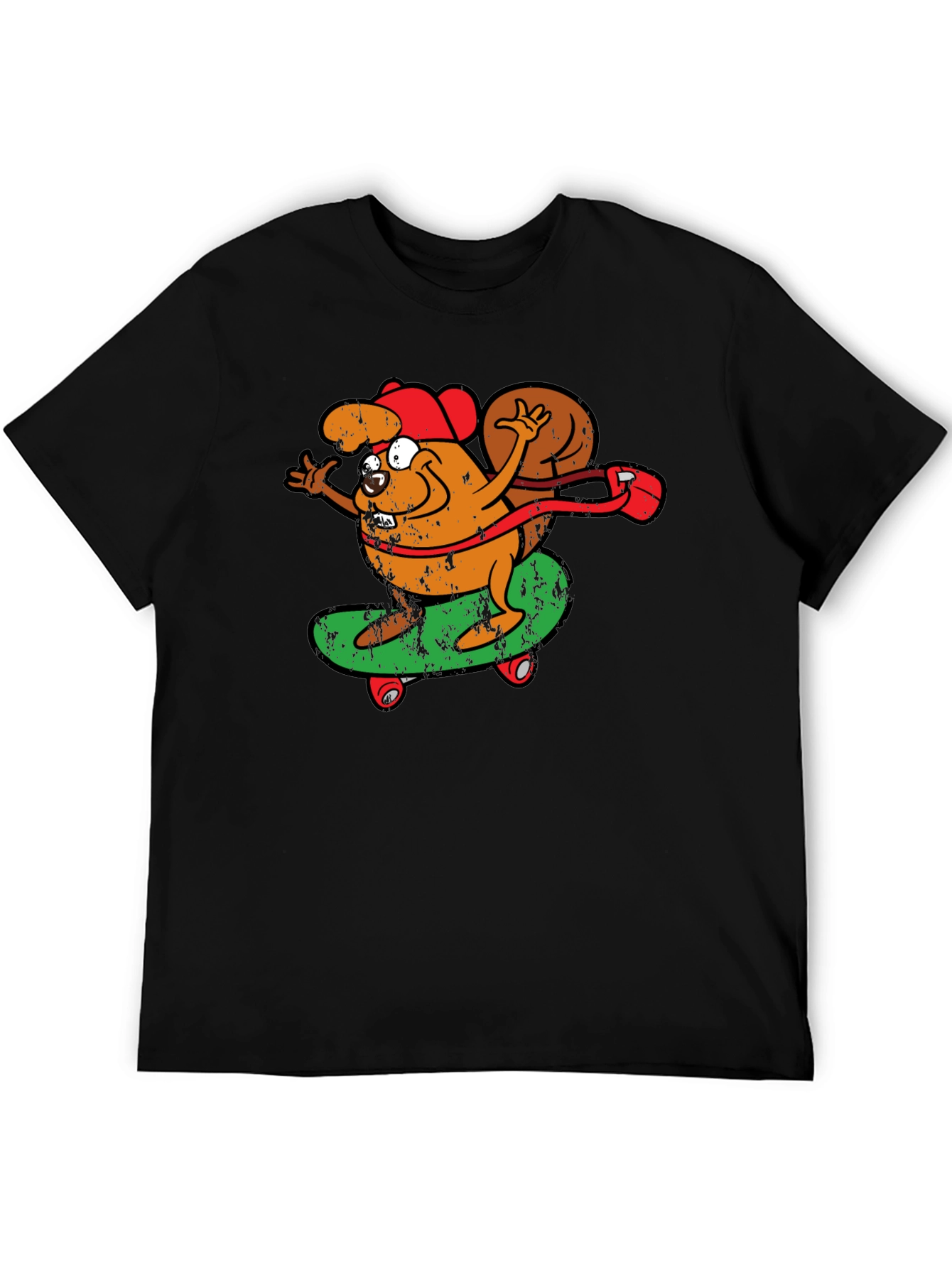 Skateboarding Squirrel Graphic Tee - Cool & Fun!