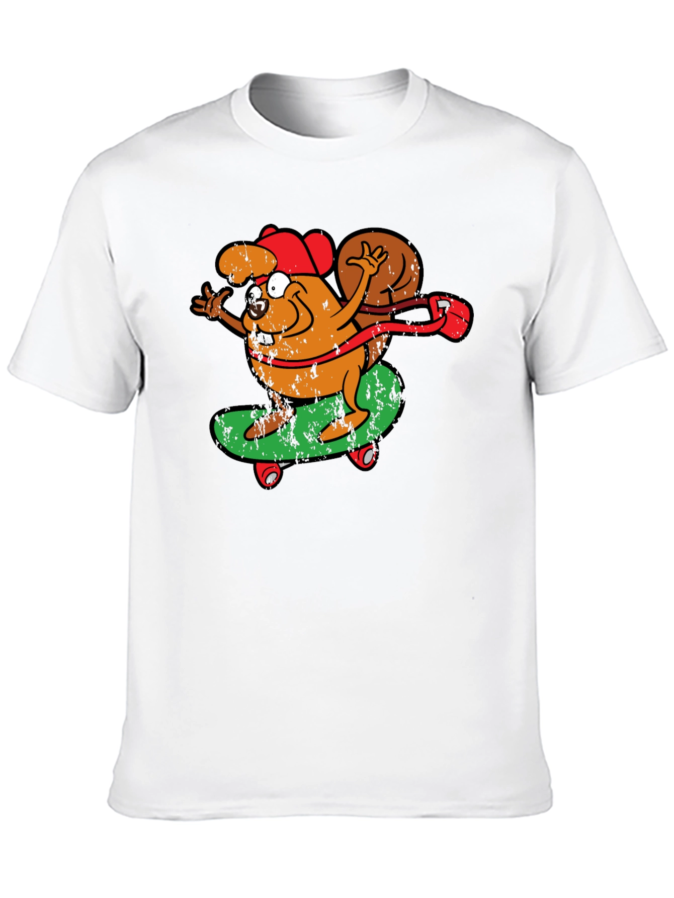 Skateboarding Squirrel Graphic Tee - Cool & Fun!