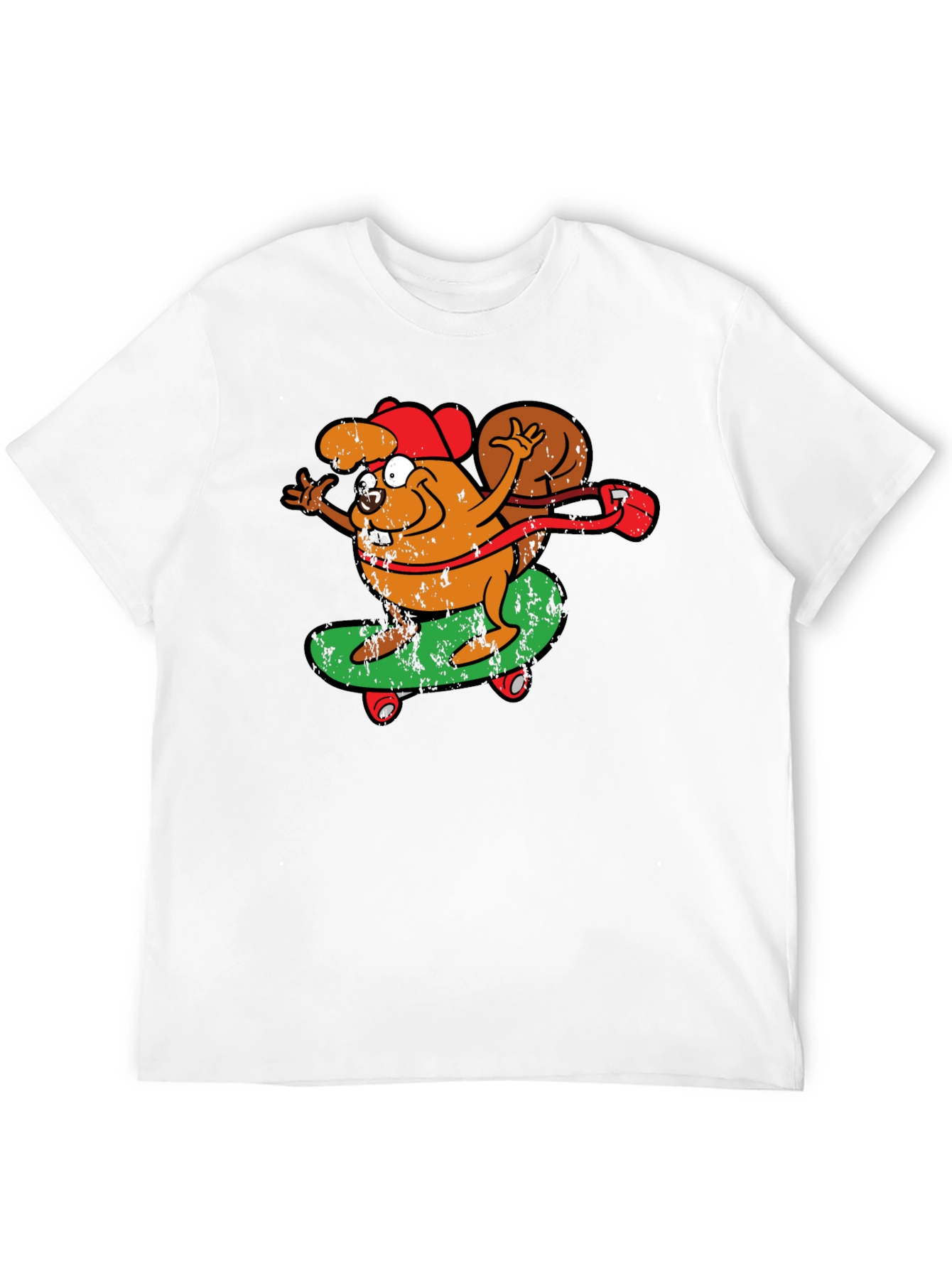 Skateboarding Squirrel Graphic Tee - Cool & Fun!