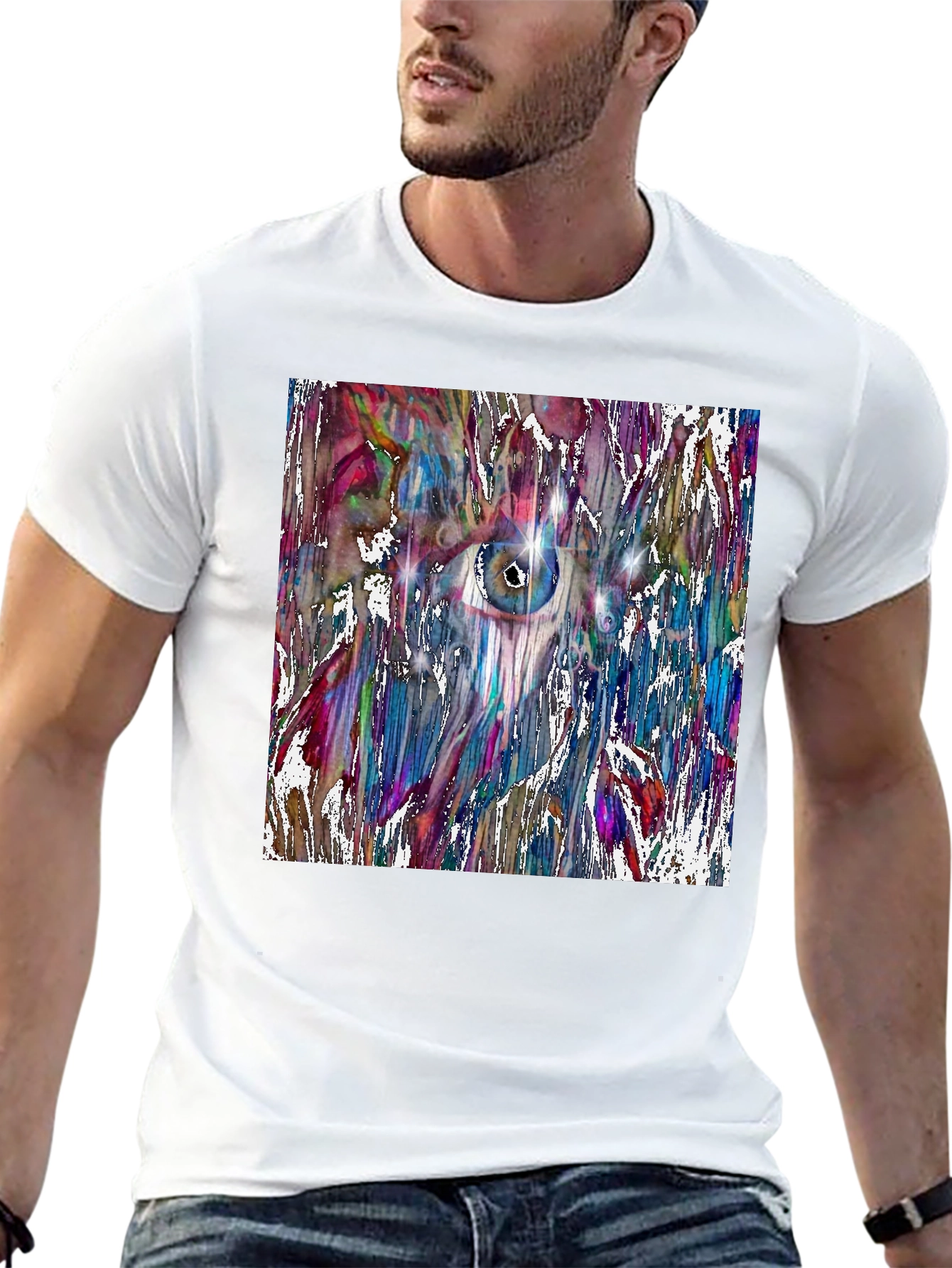 Abstract Eye Art Black T-Shirt