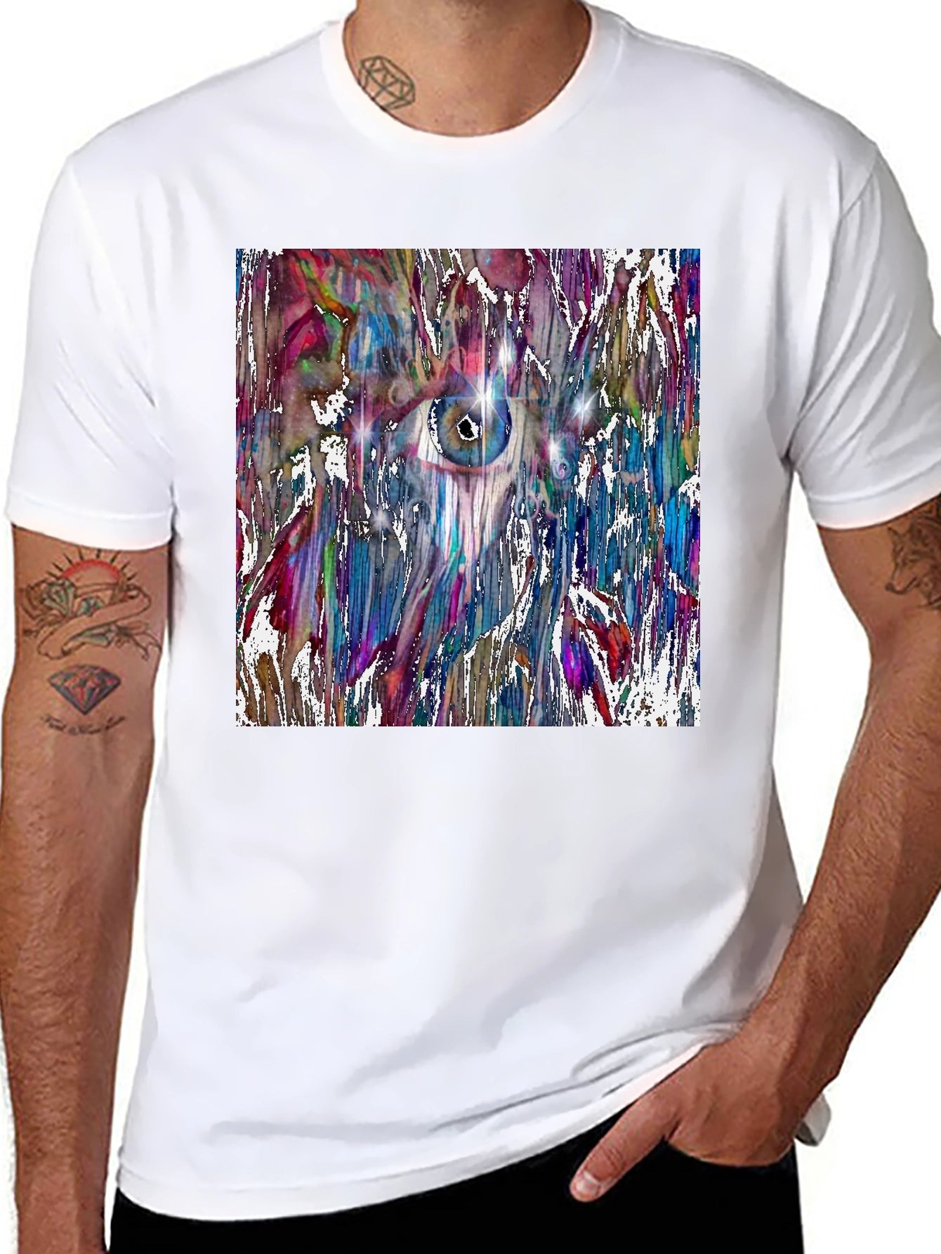 Abstract Eye Art Black T-Shirt