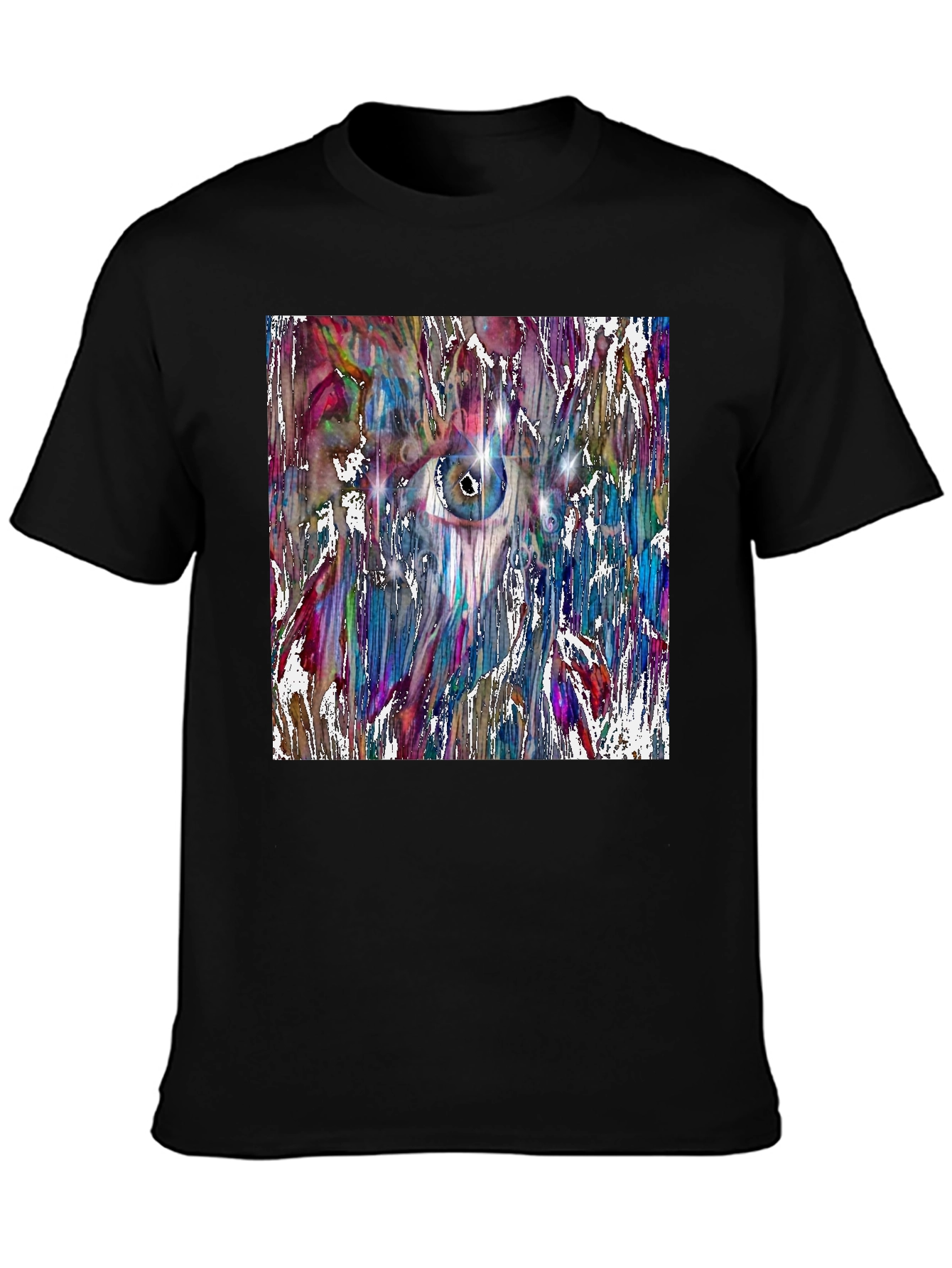 Abstract Eye Art Black T-Shirt