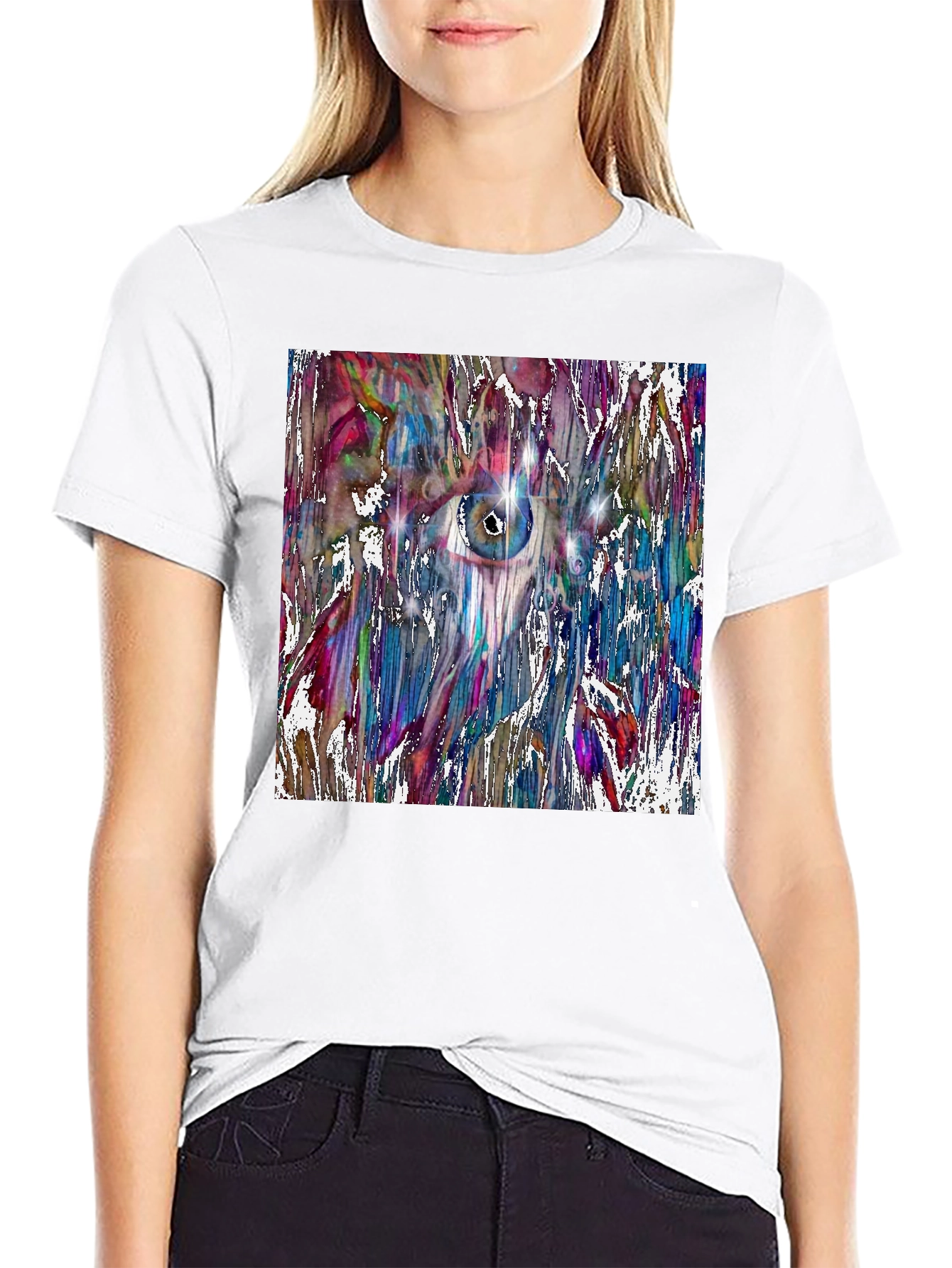 Abstract Eye Art Black T-Shirt