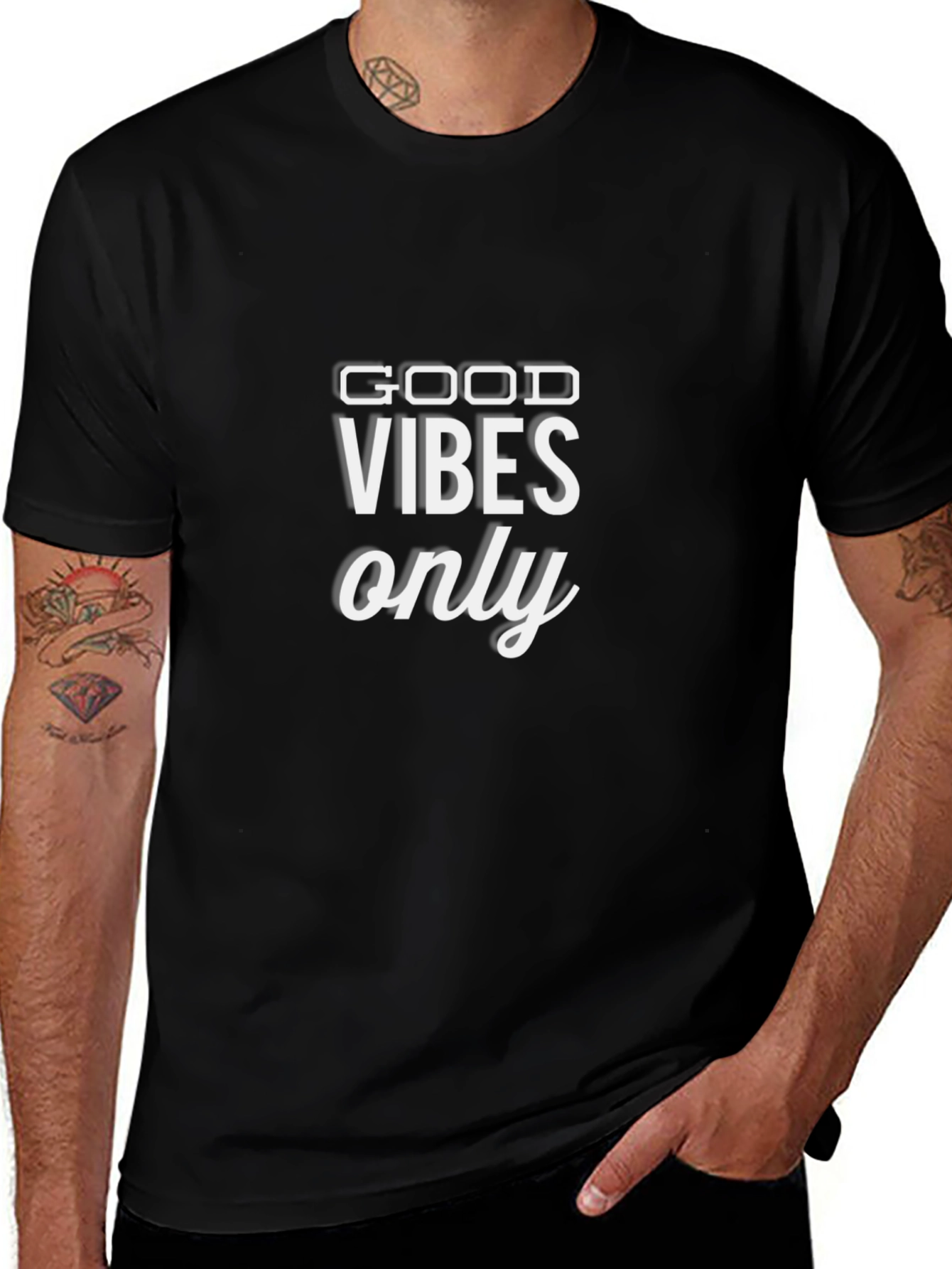 Good Vibes Only Black Tee
